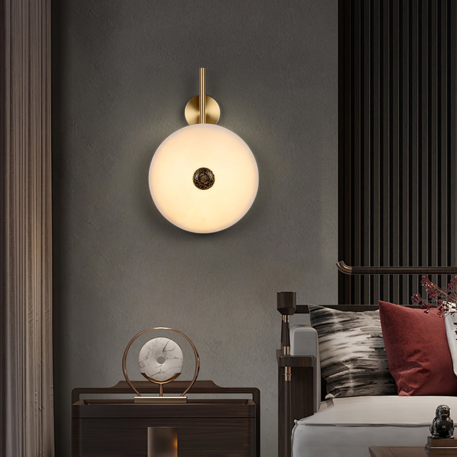 Lichte luxe schijfvormige wandlamp HL346