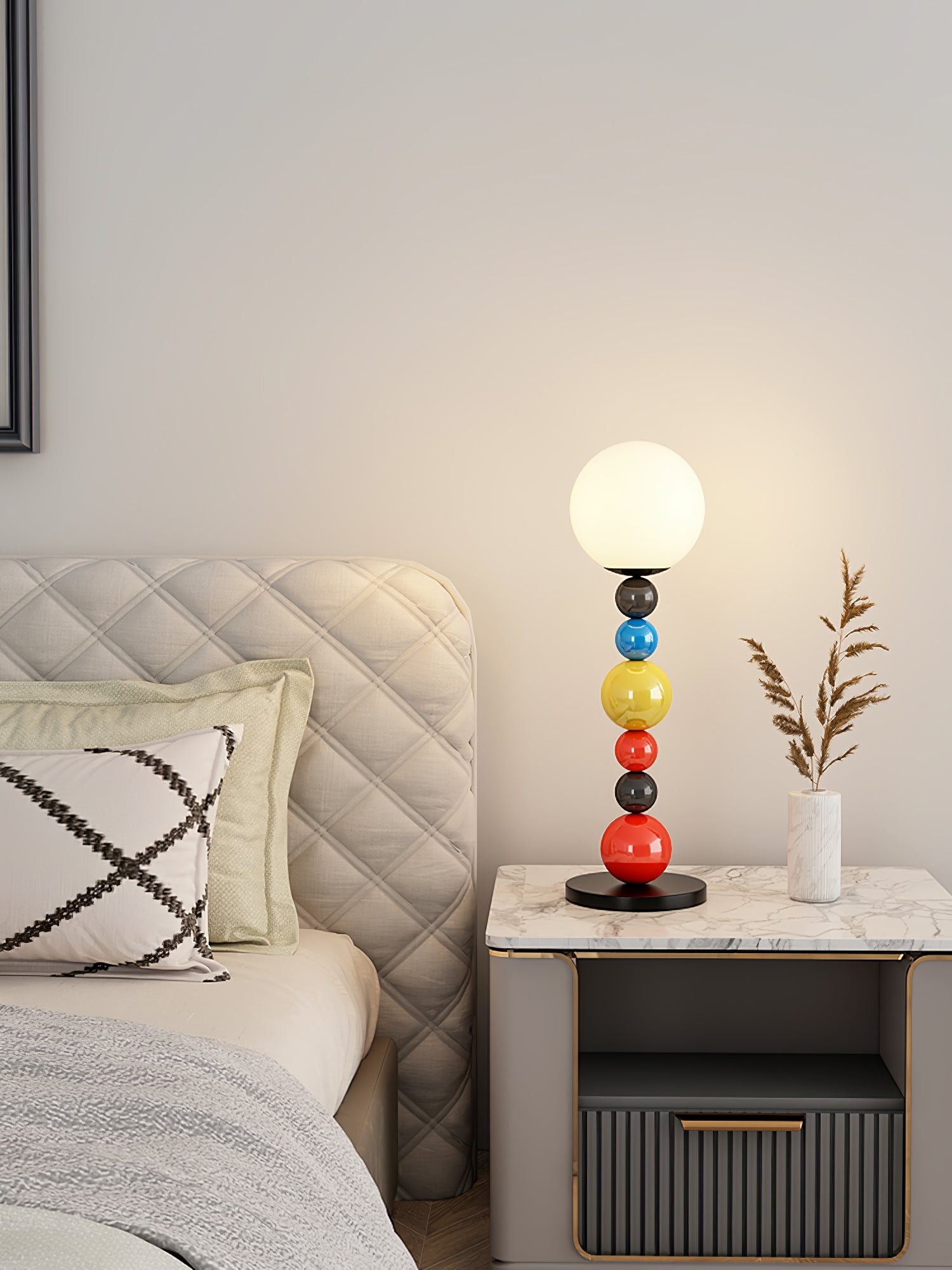 Kleurrijke ronde bol vloerlamp HL485