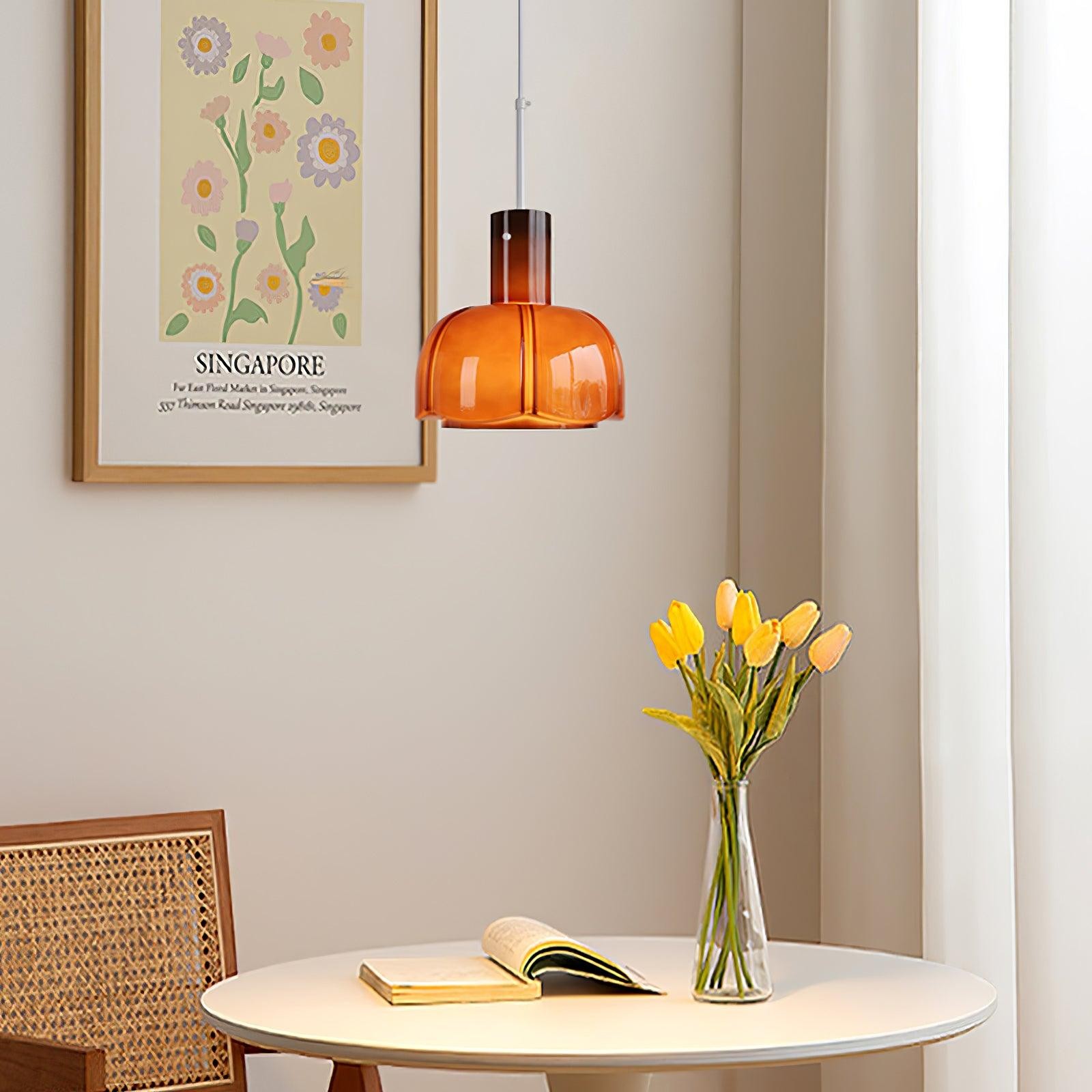 Middeleeuwse stijl glazen knop hanglamp HL619