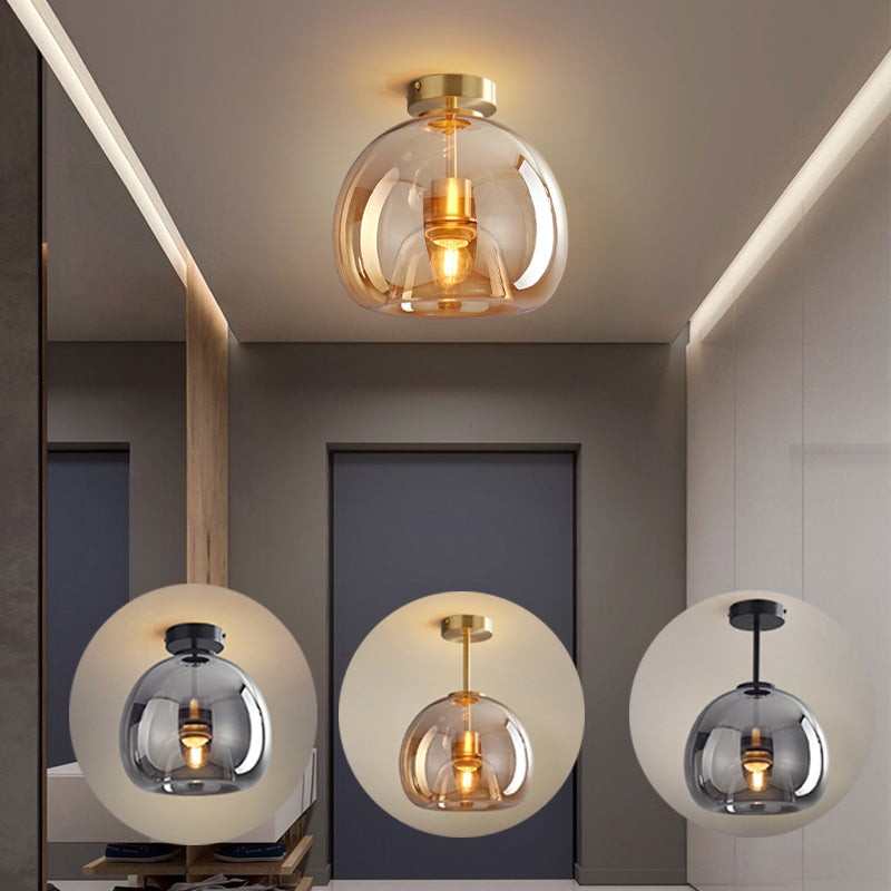 Retro Bubble Concave Glazen Plafondlamp HL847