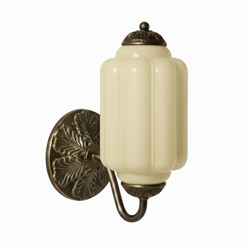 Vintage Melkglas Eloise Kandelaar Wandlamp HL844
