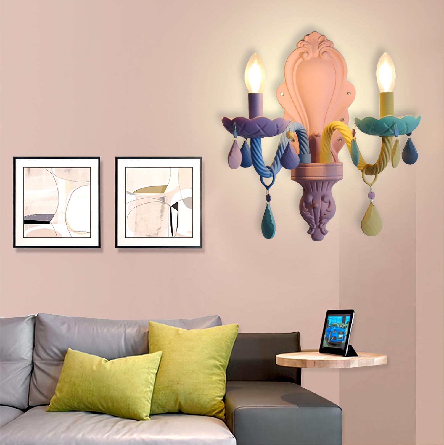 Kinderkamer Macaron Wandlamp
