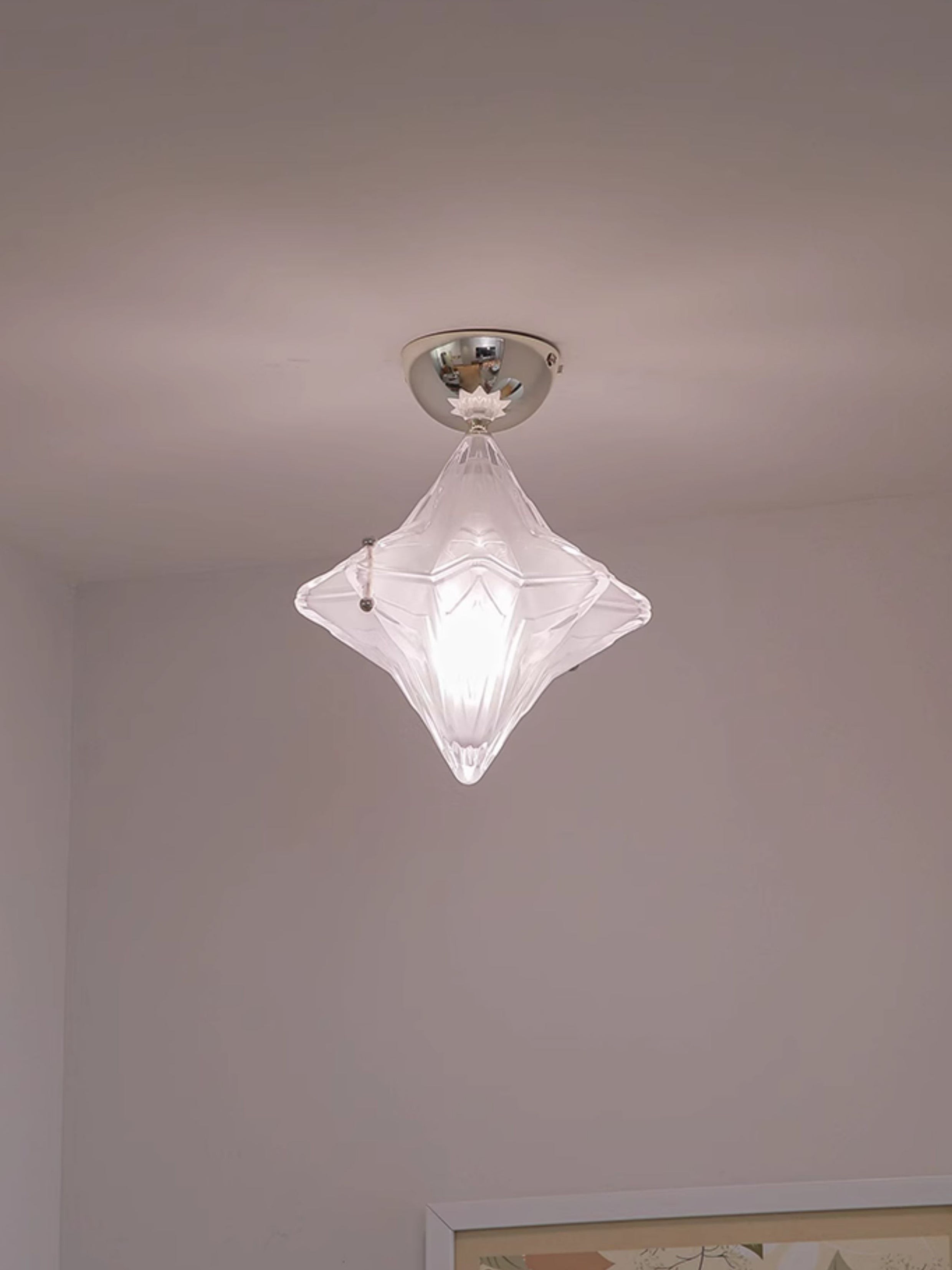 Art Deco Star Plafondlamp - Gematteerd glazen armatuur voor hal en entree - Astris Ceres HL1793