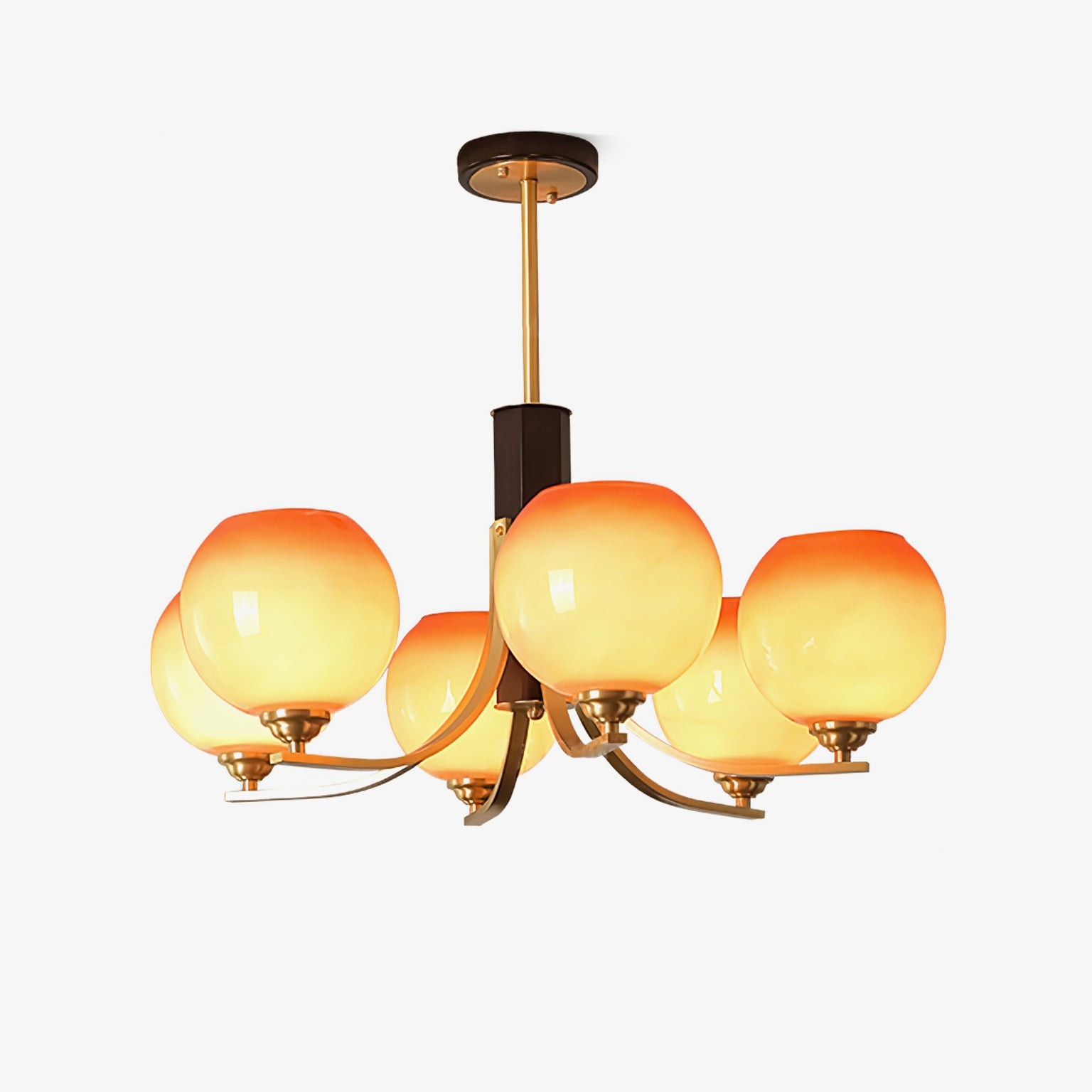 Vintage Karamel Globe Kroonluchter HL846
