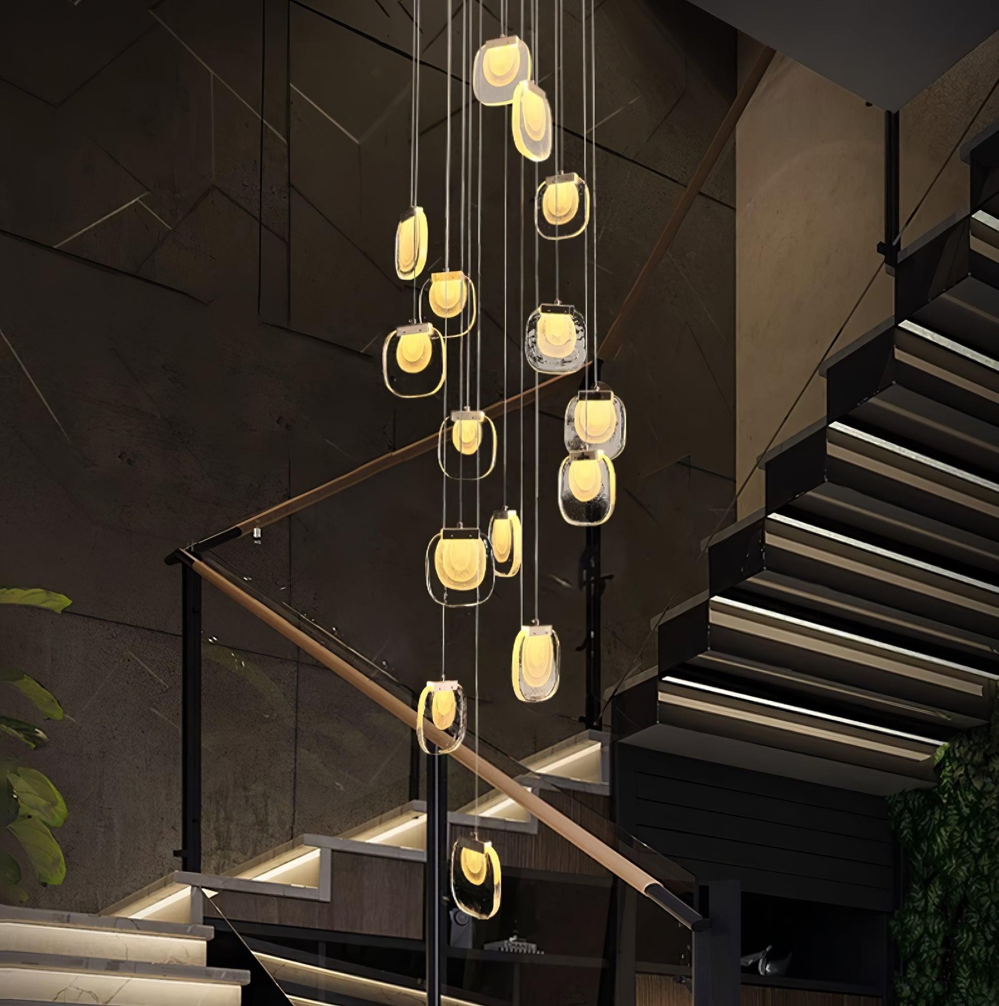 Glazen rimpel hanglamp HL532