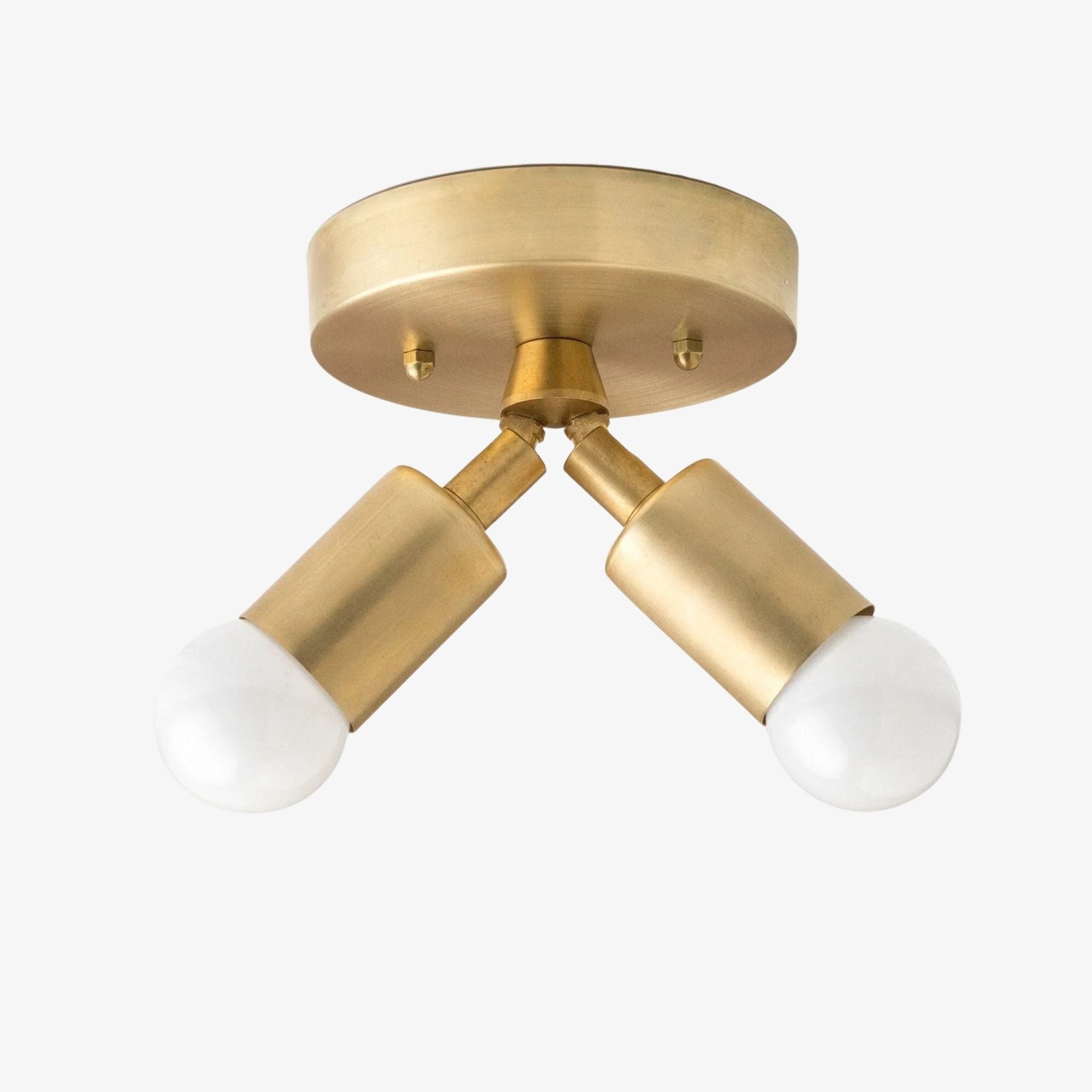 Mobilux Line Moderne messing plafondlamp - Minimalistische gouden plafondlamp voor slaapkamer HL1690