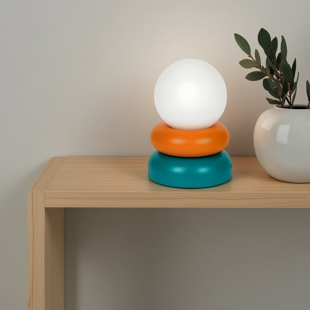 Macaron Opal Glass Tafellamp - Donut Artisan Lamp voor op het nachtkastje HL1066