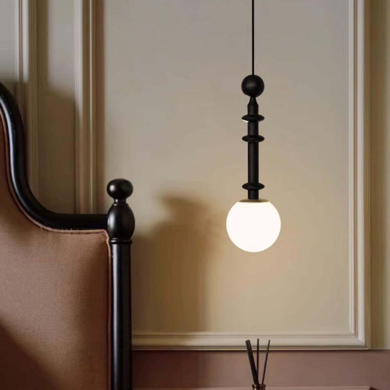 Eetkamer Houten Romeinse Kolom Hanglamp HL60