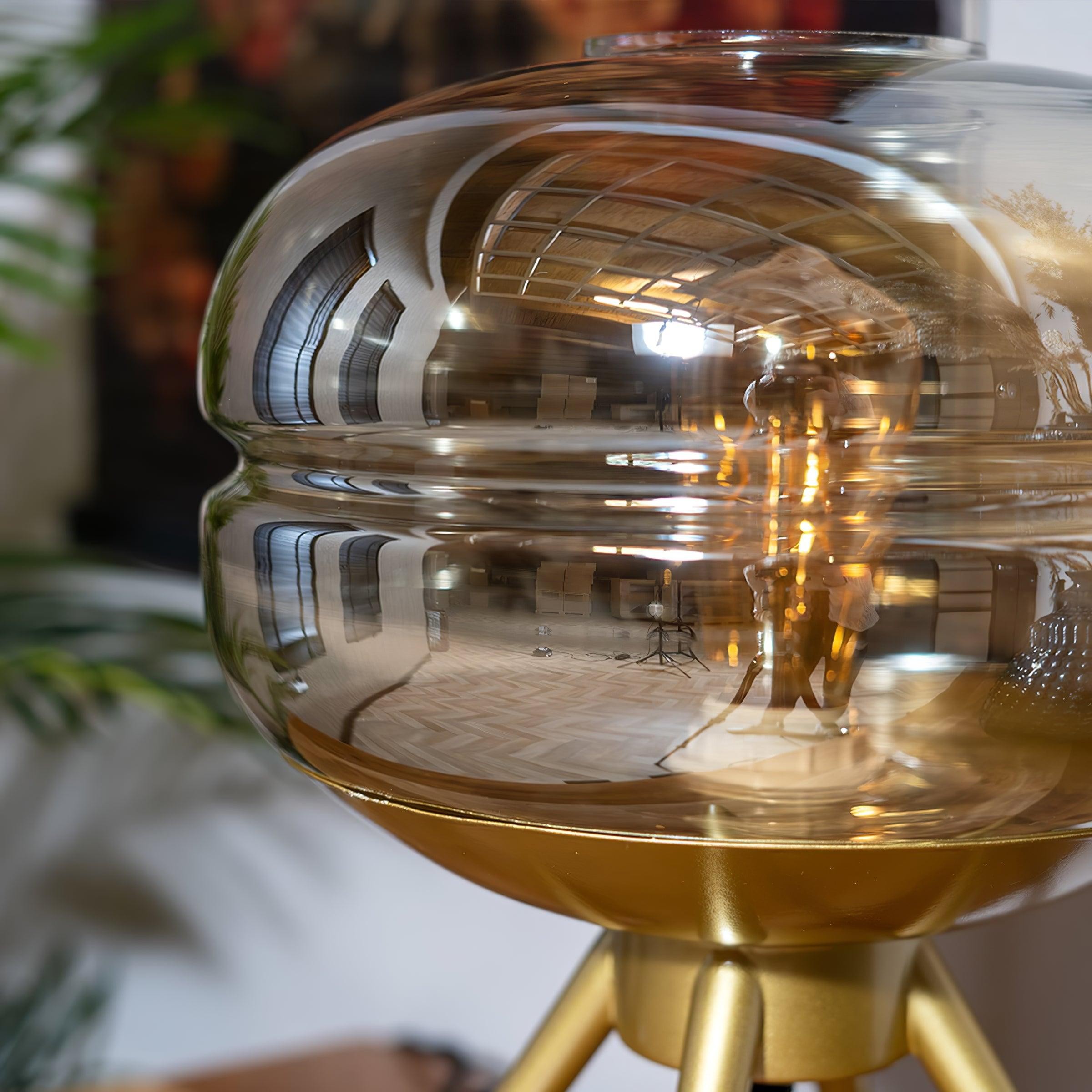 Luxe persoonlijkheid gekleurde glazen afdekking hoge tafellamp HL700
