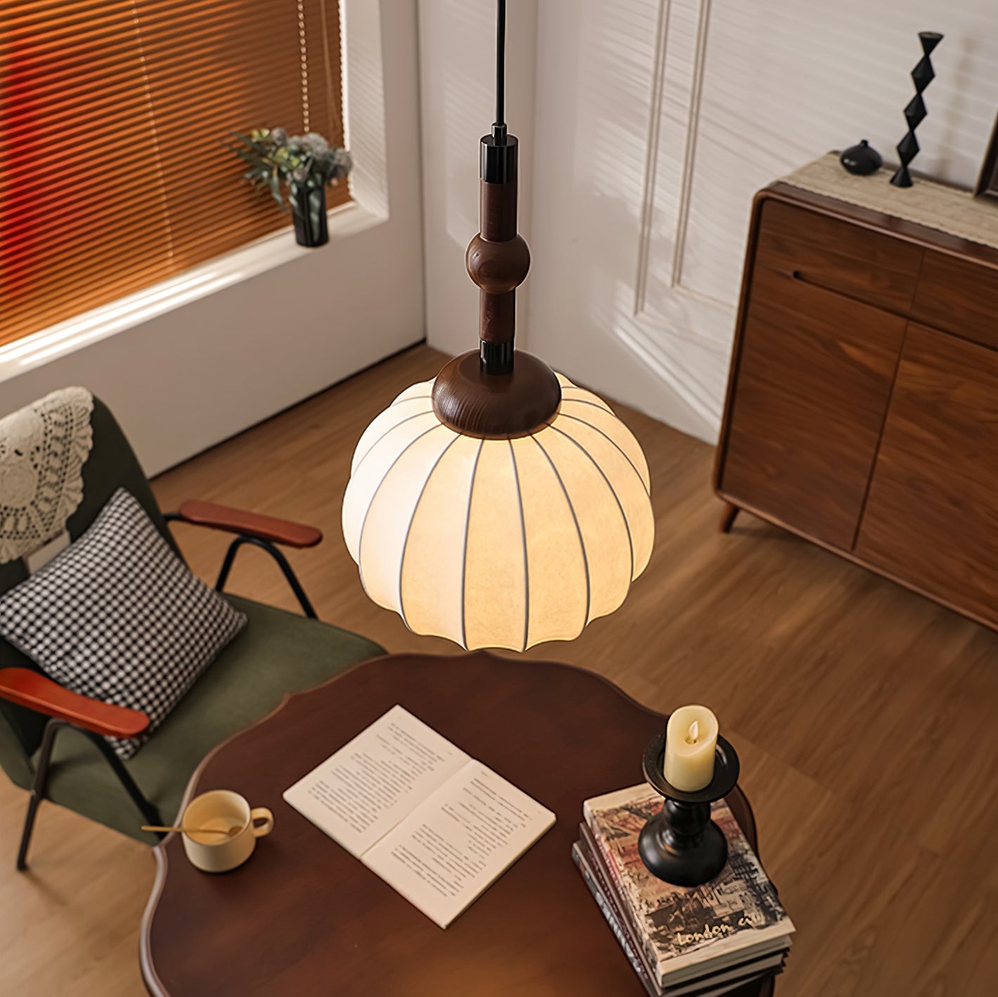Zijden bol hanglamp HL741