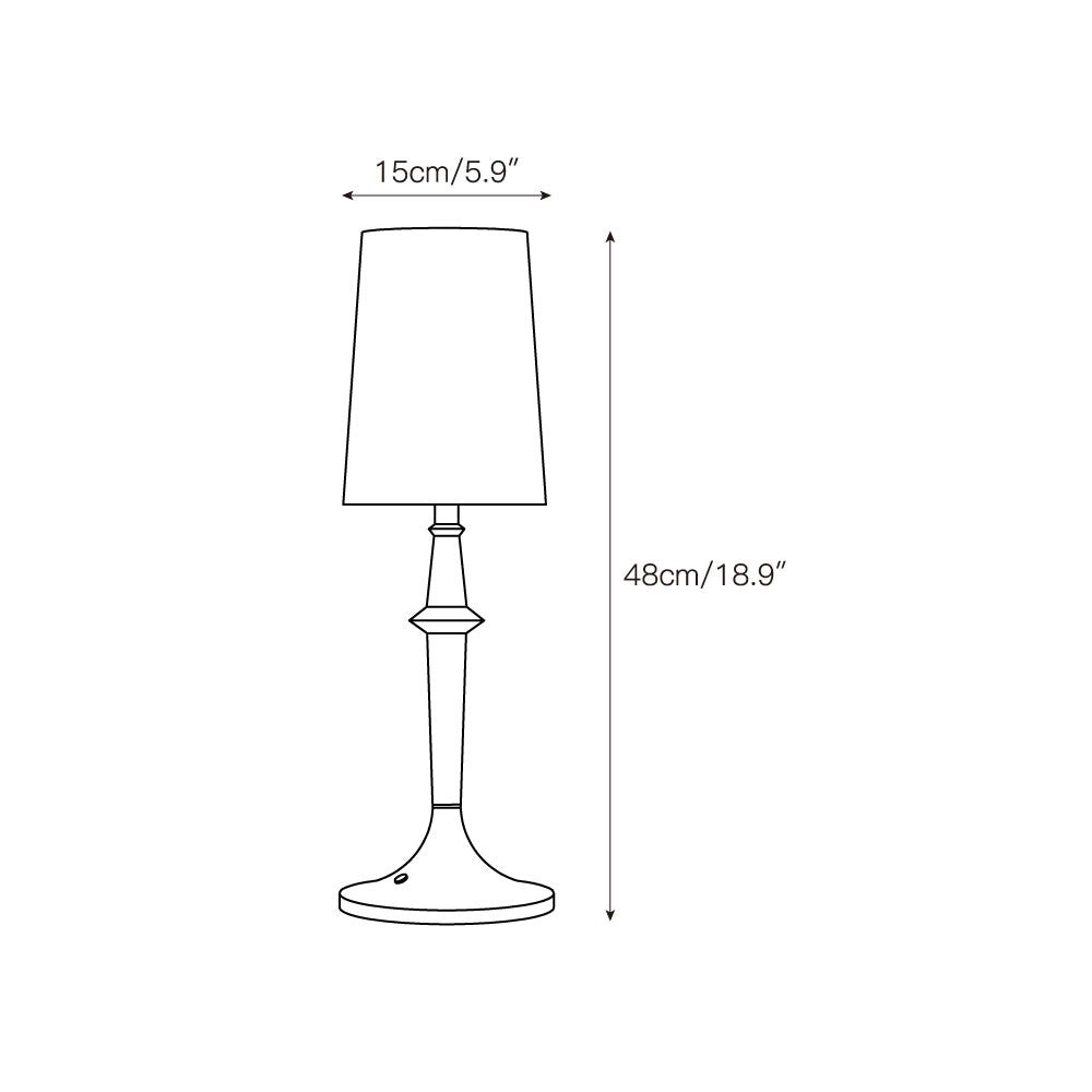 Devon zwarte tafellamp (met ingebouwde batterij) HL3262