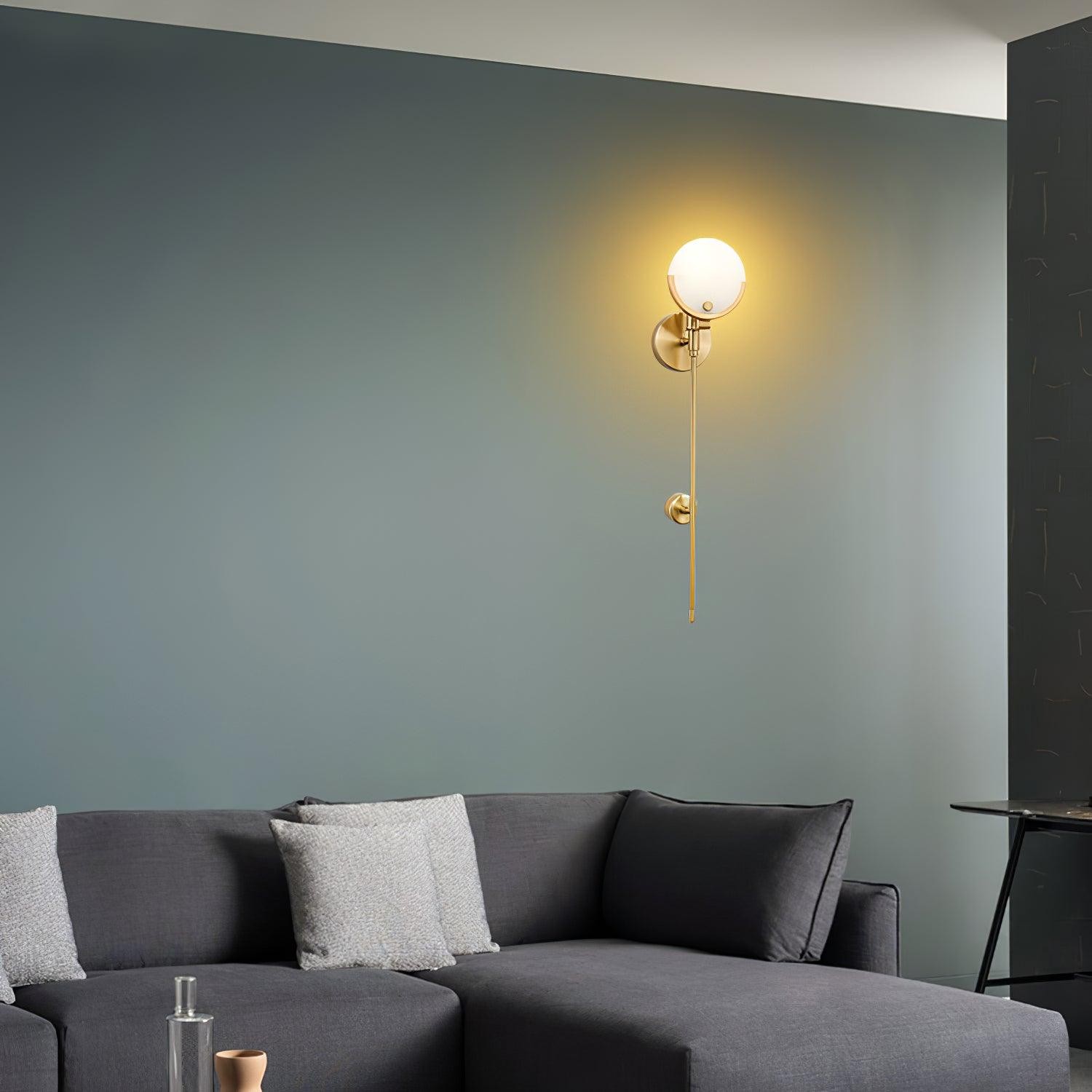 Ava messing alabaster wandlamp HL2941