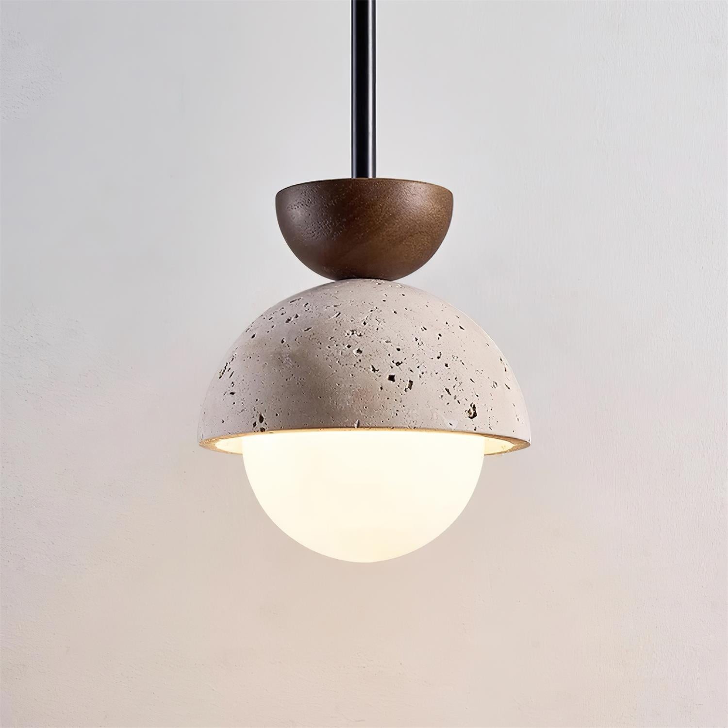 Natuurlijke stenen bolvormige hanglamp HL438