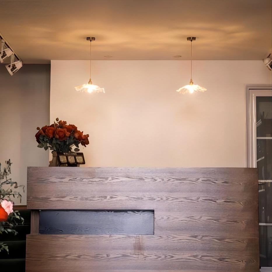 Moderne kunst bloem vorm keuken glazen hanglamp HL46