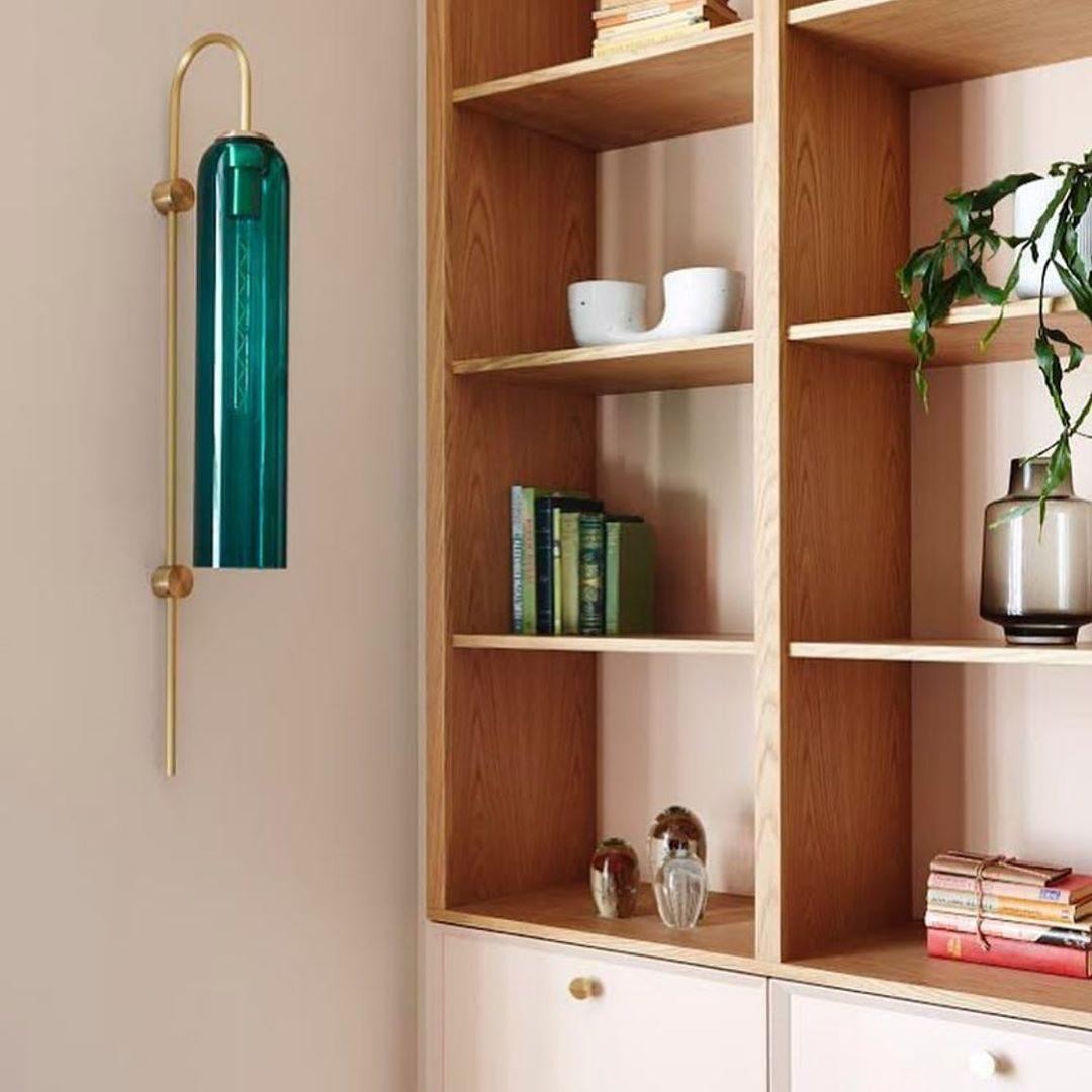 Glazen Float Glide Cilindrische Wandlamp voor Slaapkamer
