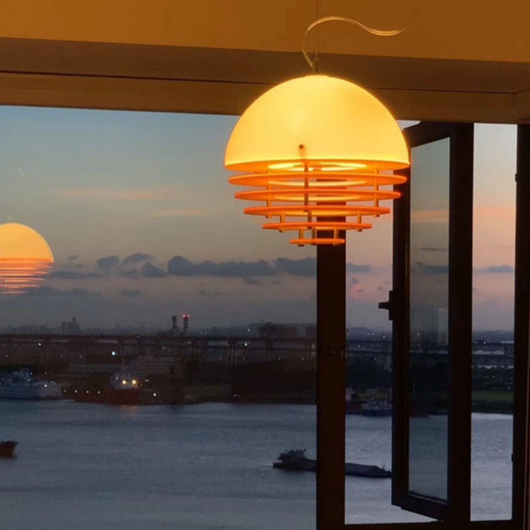 Moderne Bauhaus Sunset Atmosphere Bolvormige Hanglamp HL1002