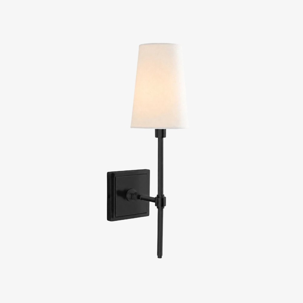 Derlina Witte Linnen Wandlamp – Retro Metalen Verlichtingsarmatuur met Meerdere Hoofden HL1433
