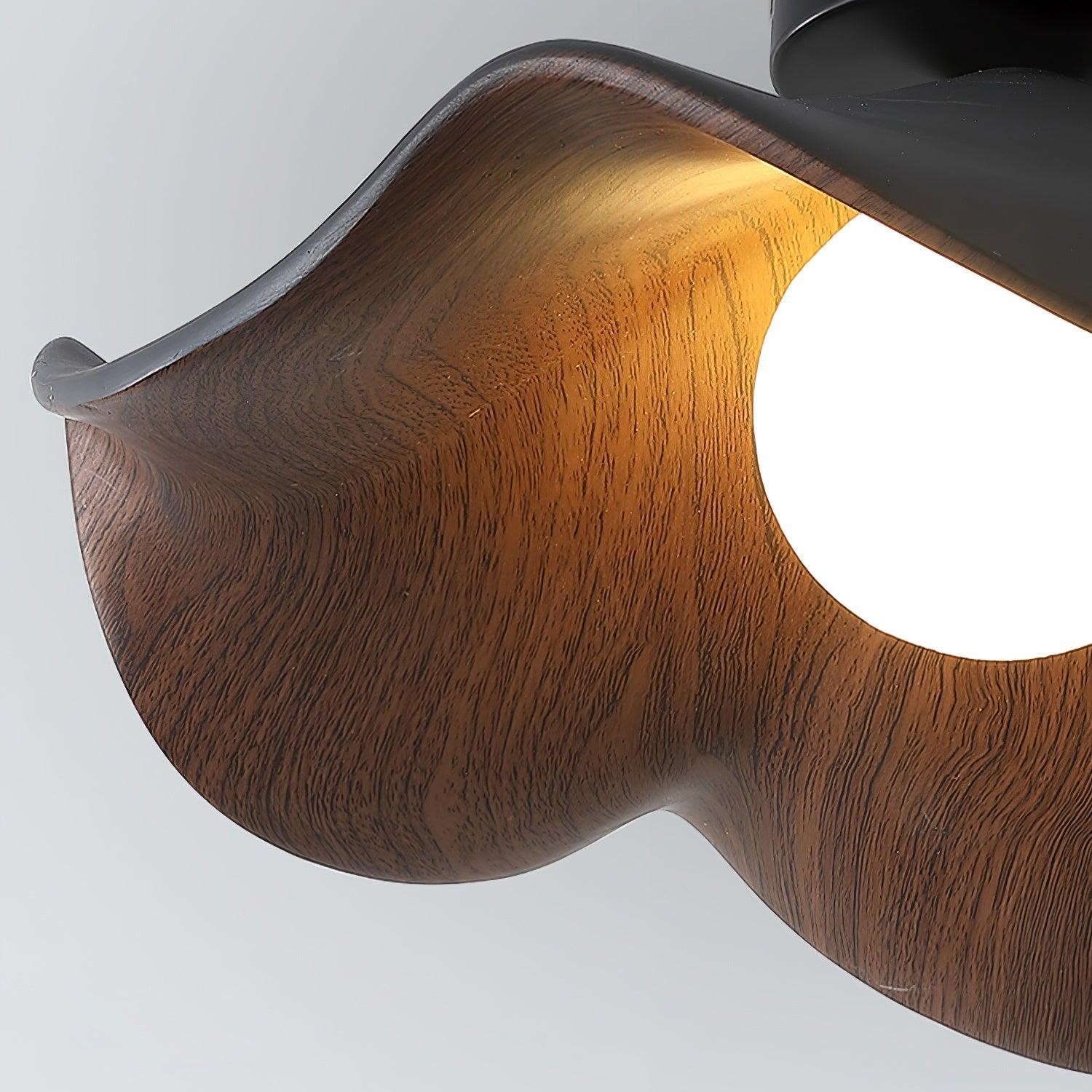 Nieuwe moderne eenvoudige plafondlamp met walnootnerf HL510