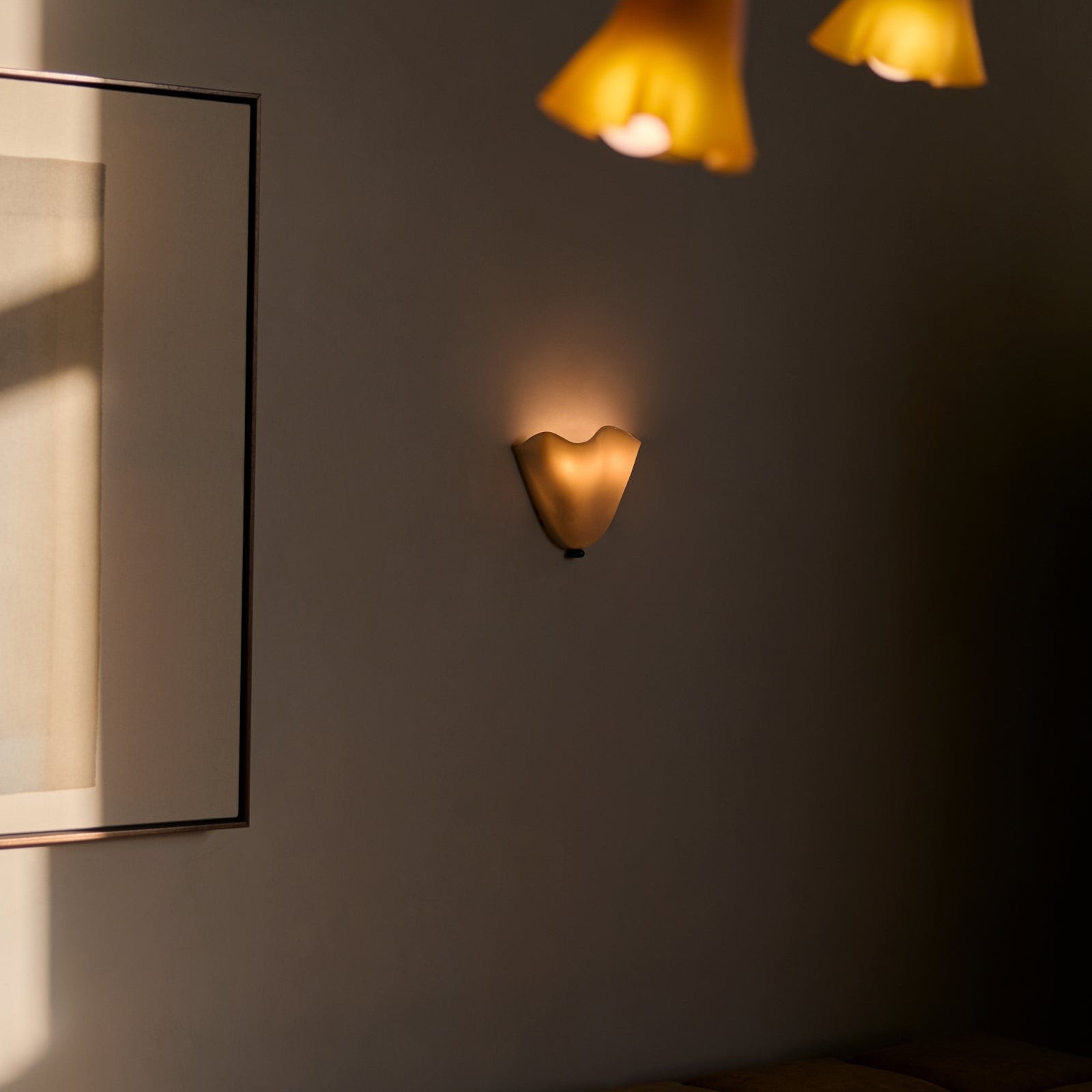 Skirt-serie Retro gekleurde glazen rok schelp wandlamp HL1281