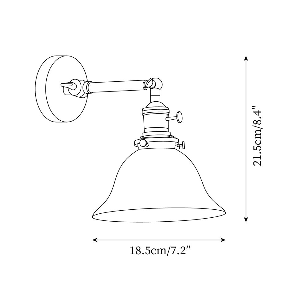 Gepersonaliseerde groene klokvormige wandlamp HL538