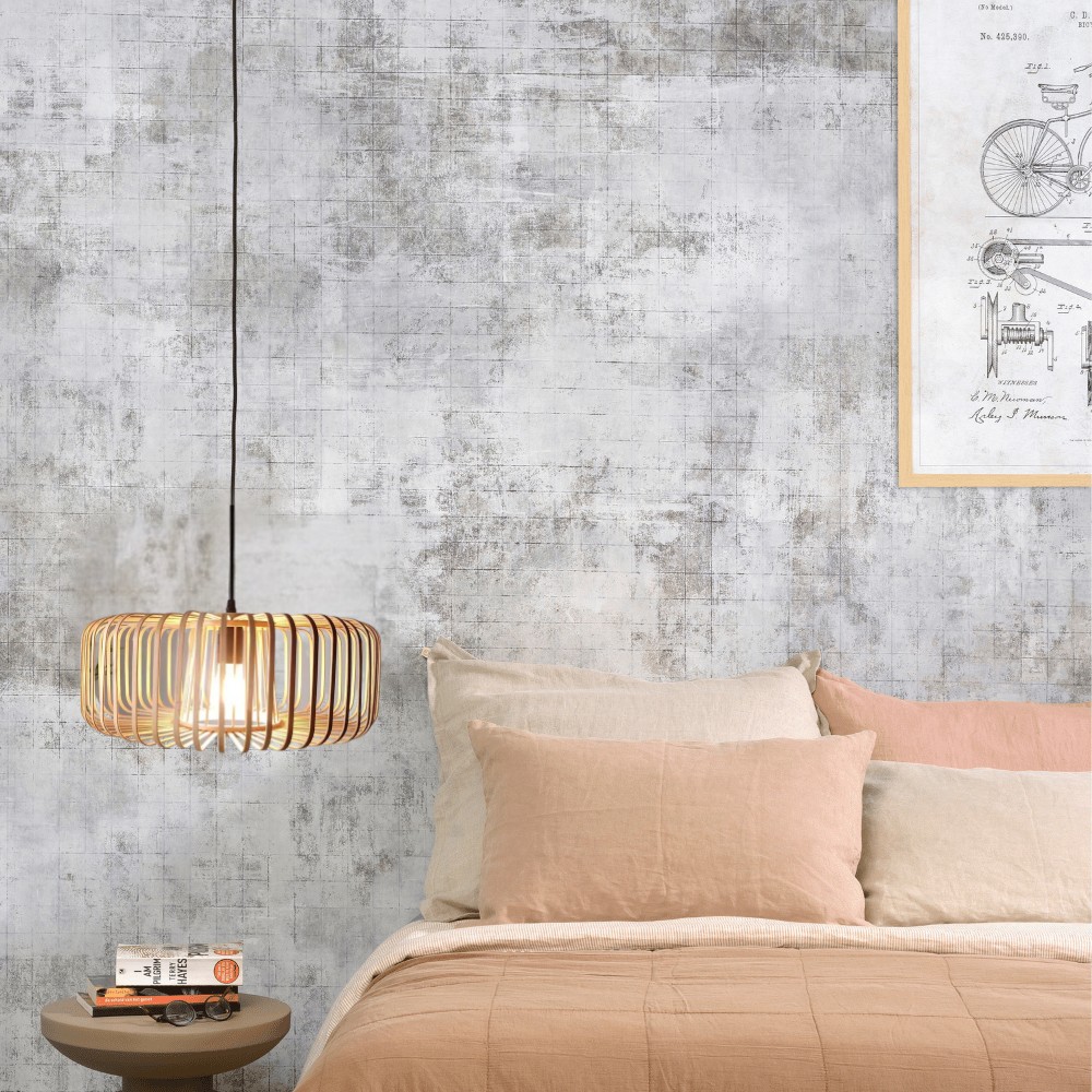De Solar Illusion bamboe hanglamp HL3451