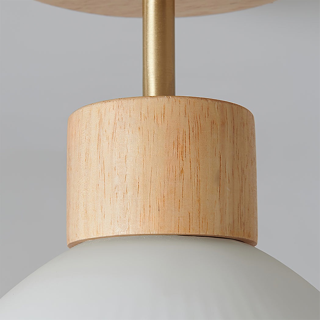 LED-plafondlamp in Scandinavische houtstijl HL387