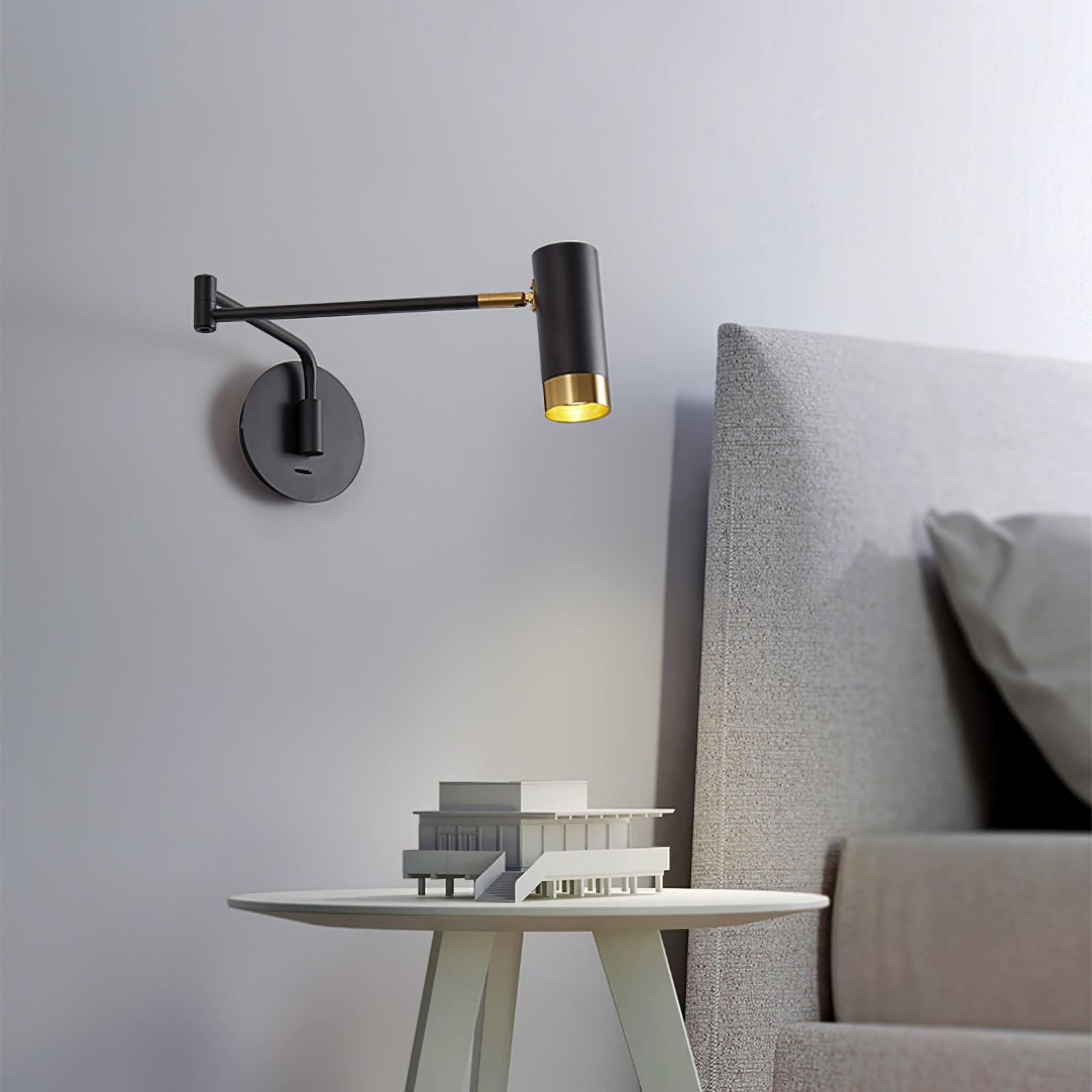 Moderne industriële telescopische, draaibare, verstelbare zwenkarm wandlamp HL780