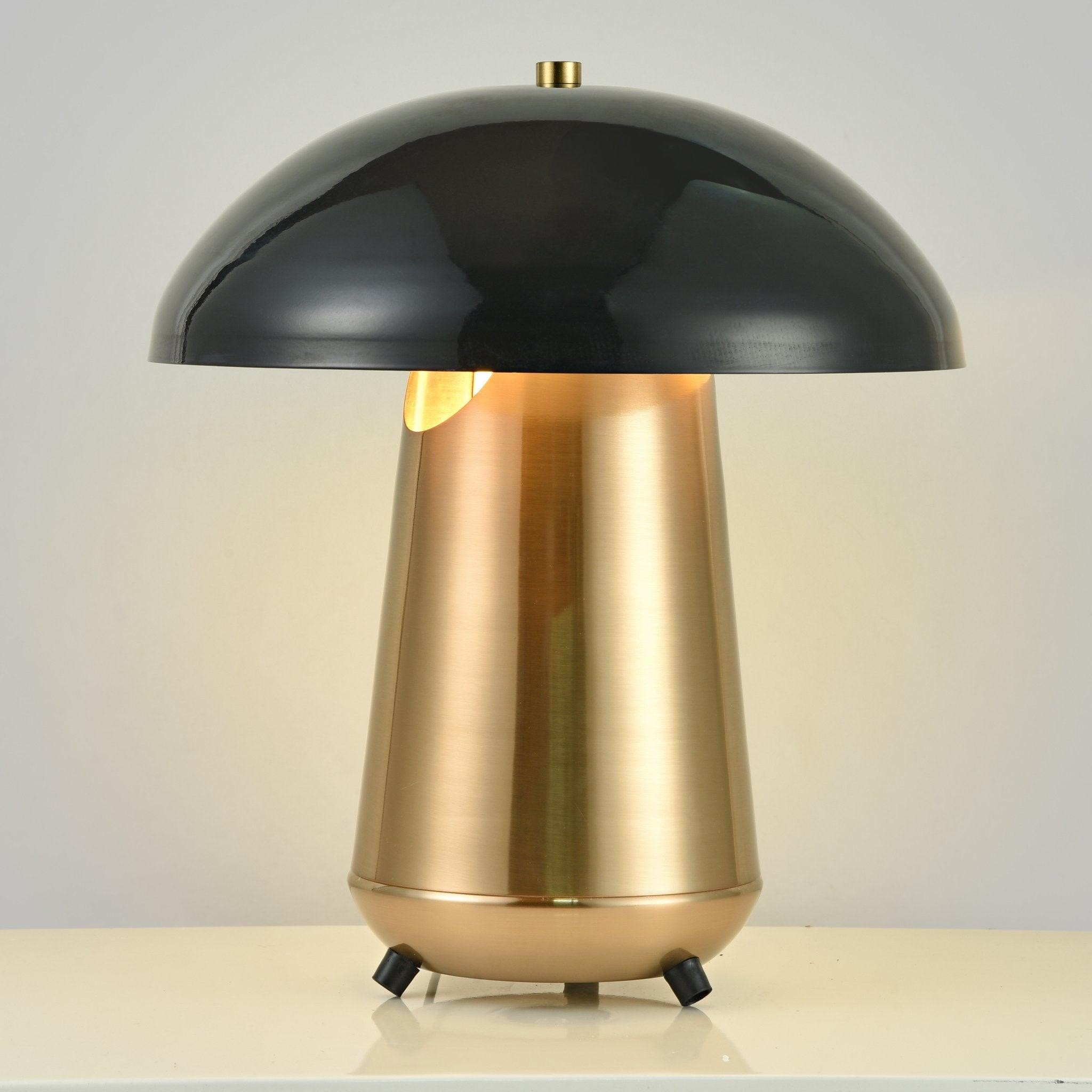 Metalen bedekte paddestoel holle tafellamp HL656