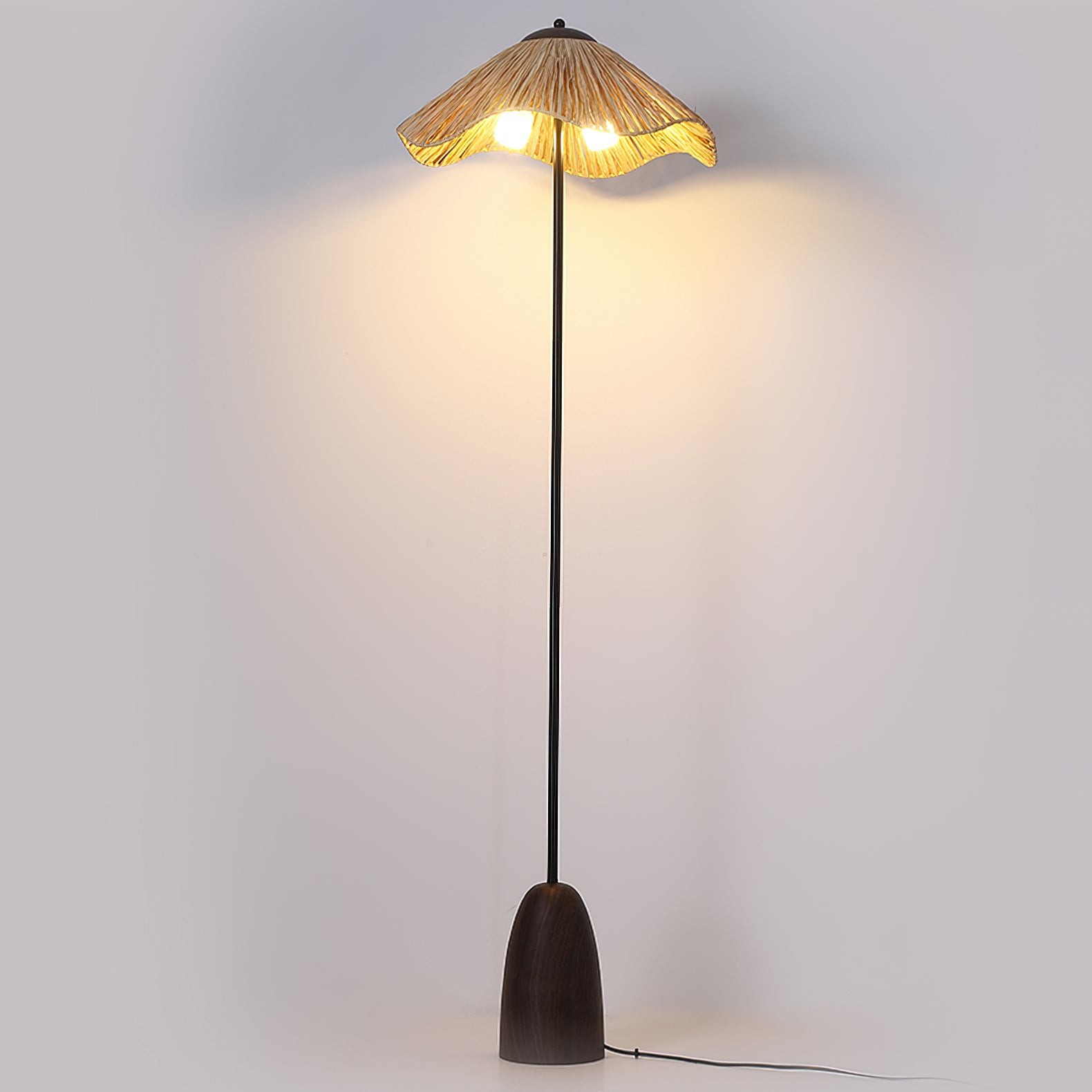 Retro strohoed vloerlamp HL1184