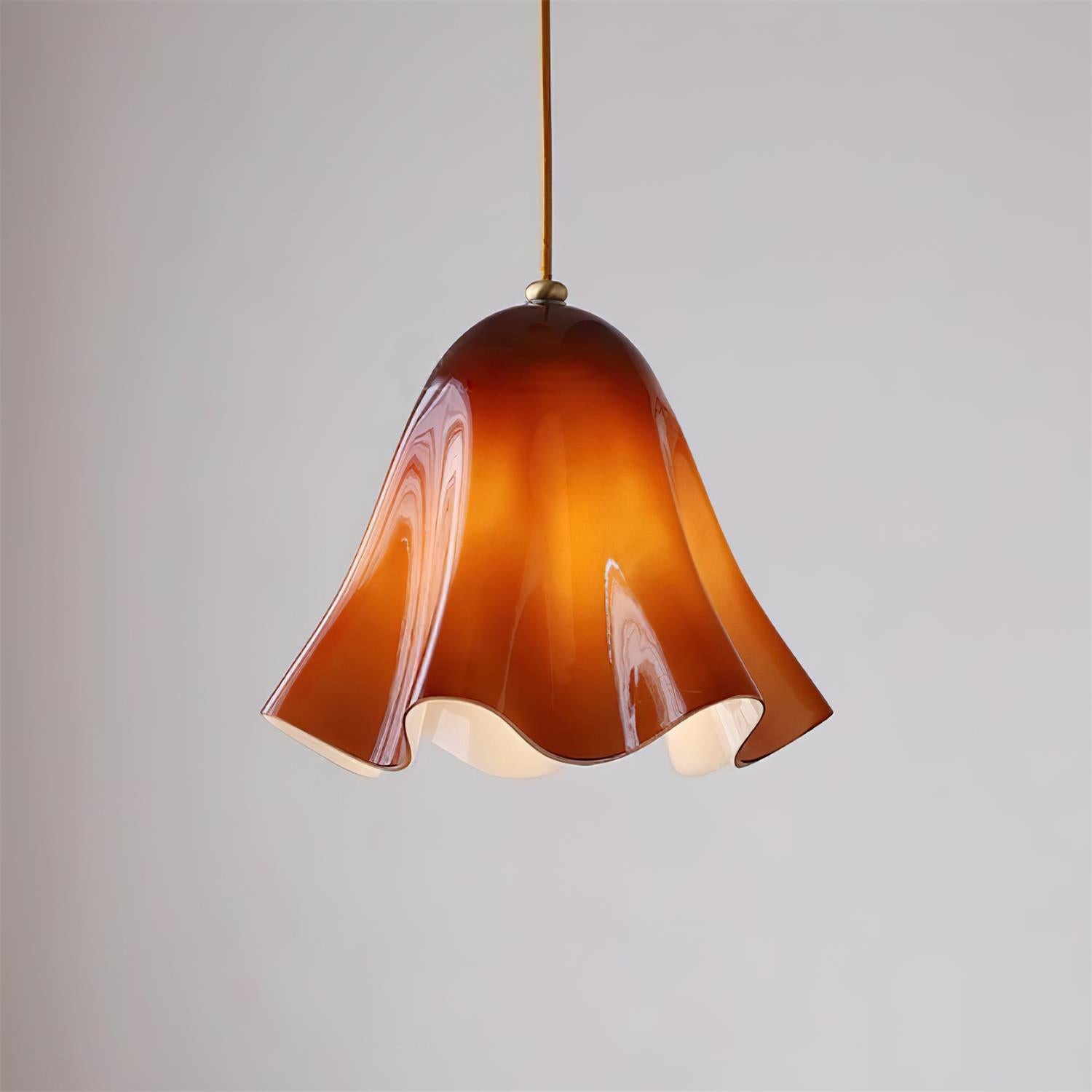 Bellina Artistieke Glazen Hanglamp - Moderne Bloei Geïnspireerde Hangende Plafondlamp HL1641