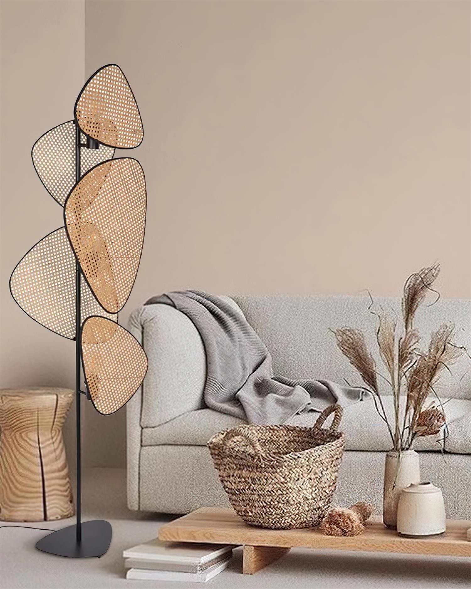 Creatieve natuurlijke rotan vloerlamp HL745