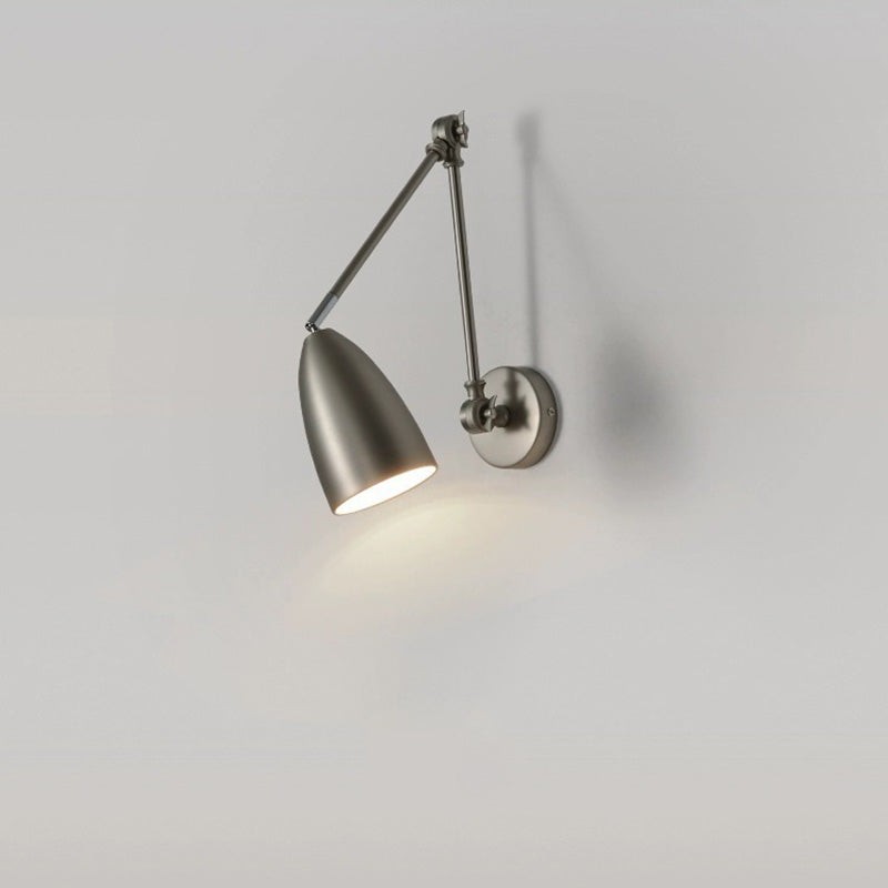 Moderne industriële intrekbare draaibare wandlamp met schommelarm van ijzer HL1108