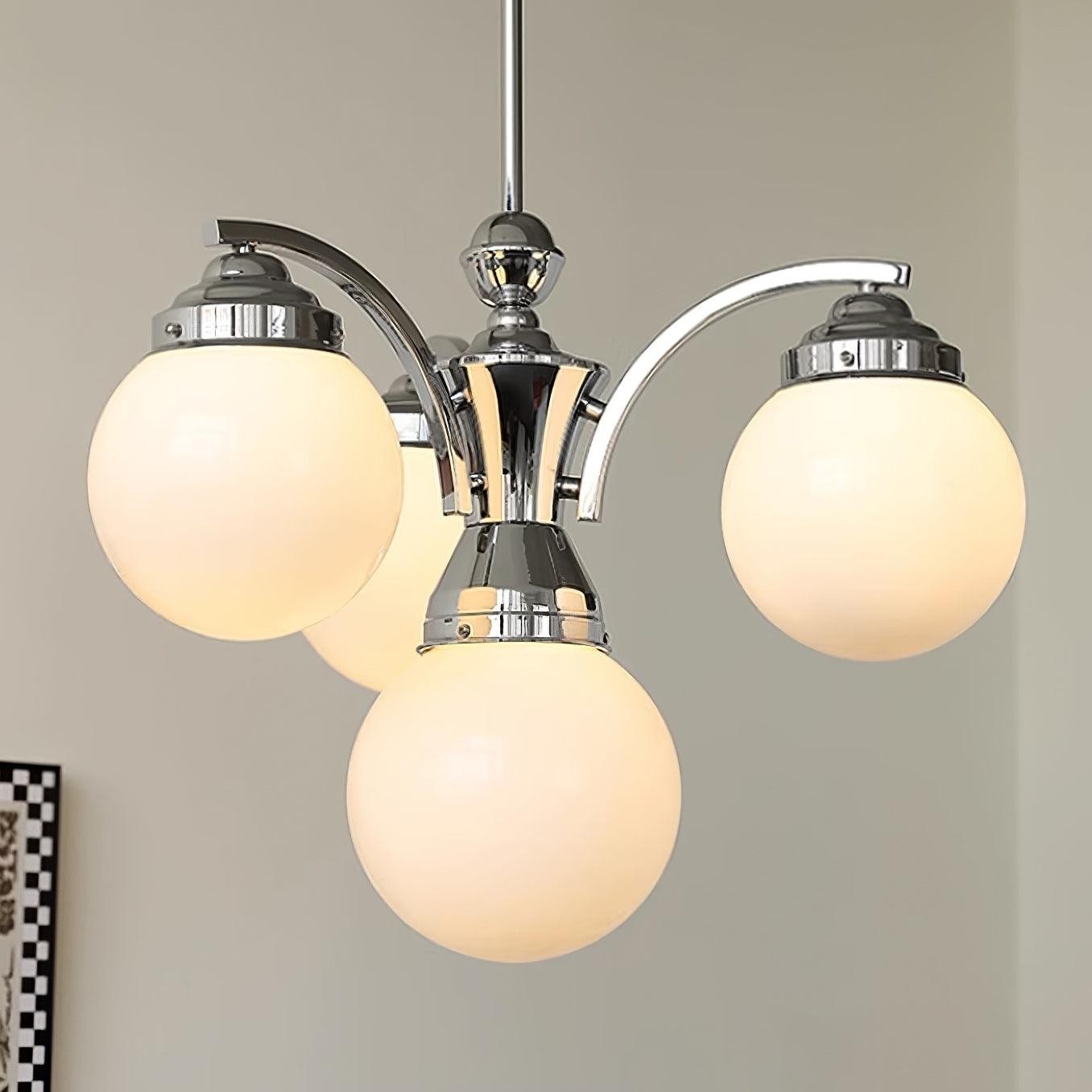 Franse elegante glazen bolvormige kroonluchter HL813