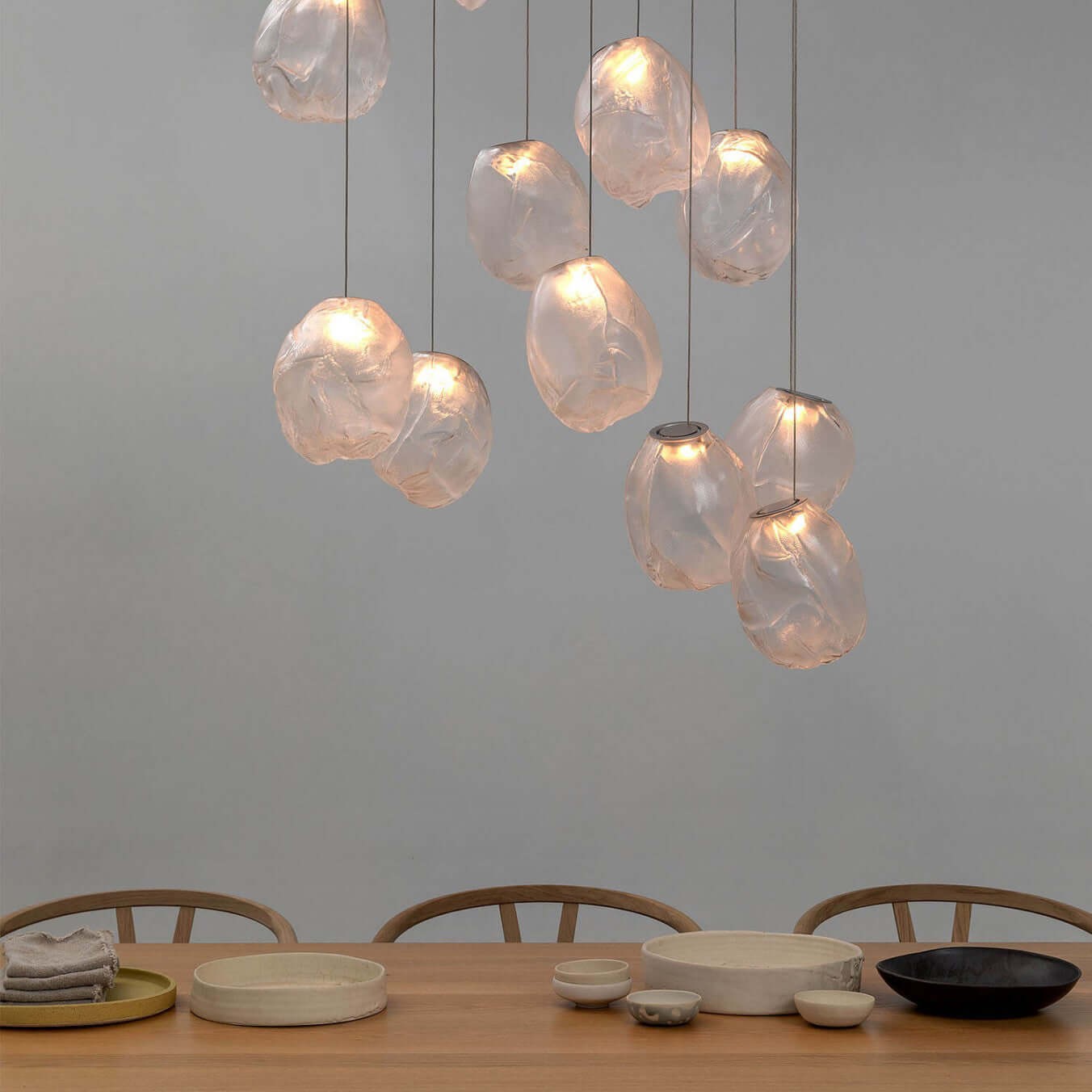 Hanglamp van geblazen vloeistofglas HL1304