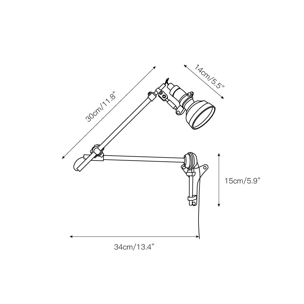 Ralph Rocker Arm Plug-in Wandlamp HL3042