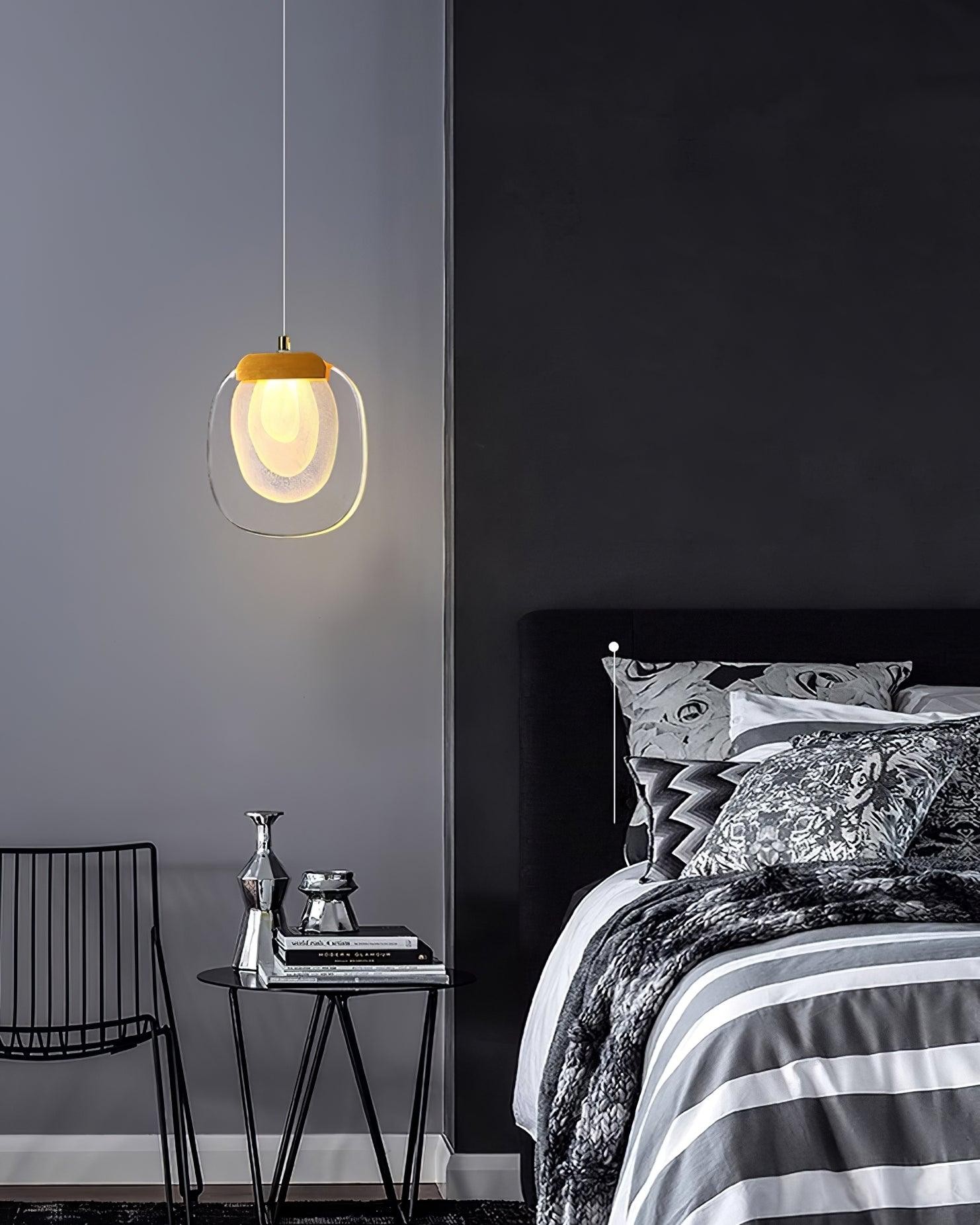 Glazen rimpel hanglamp HL532