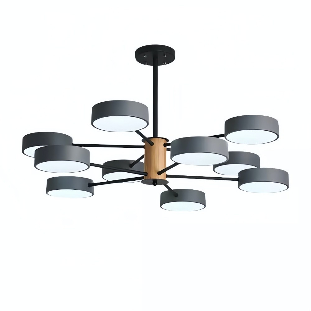 Scandinavische kroonluchter met houten takken - Sputnik Disc LED-lamp HL1352