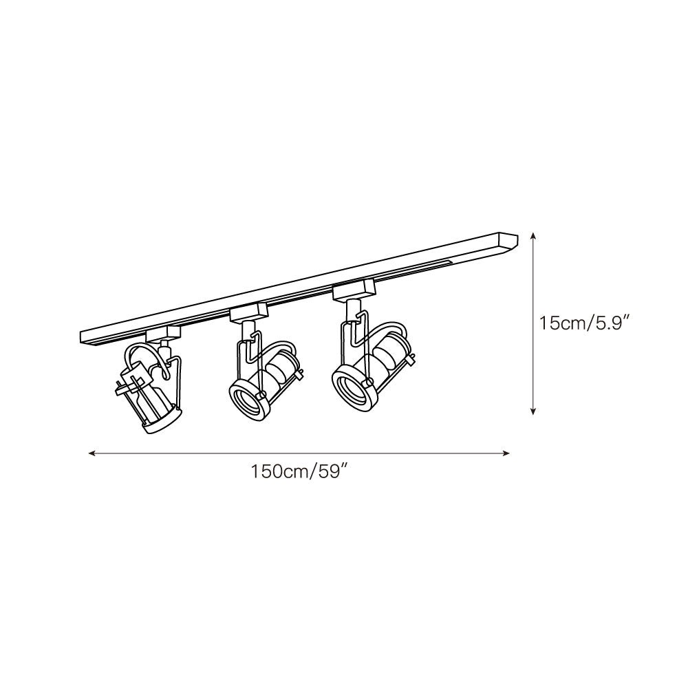 Lucide industriële railverlichting HL3248
