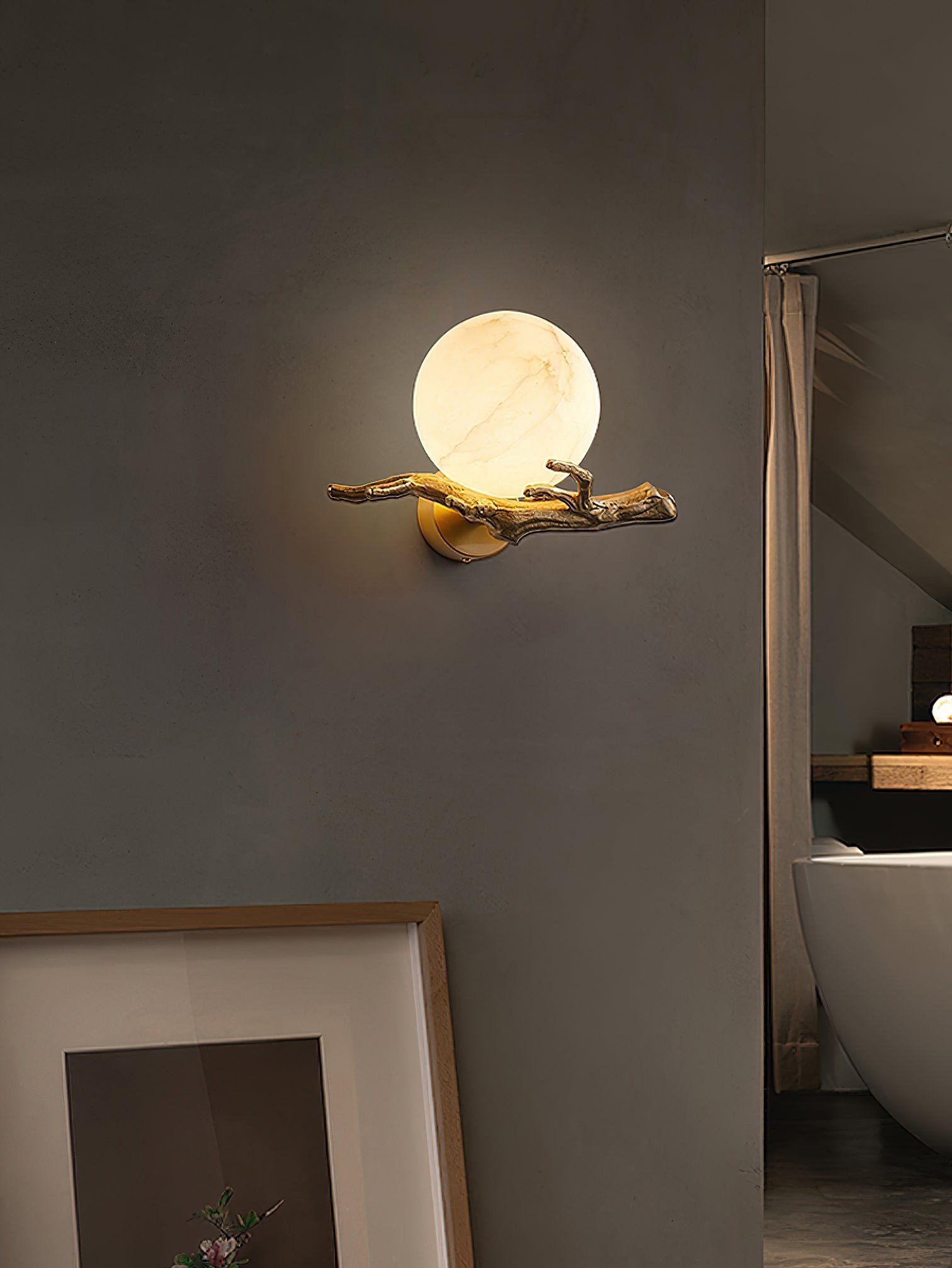 Retro Twigs Alabaster wandlamp HL2988