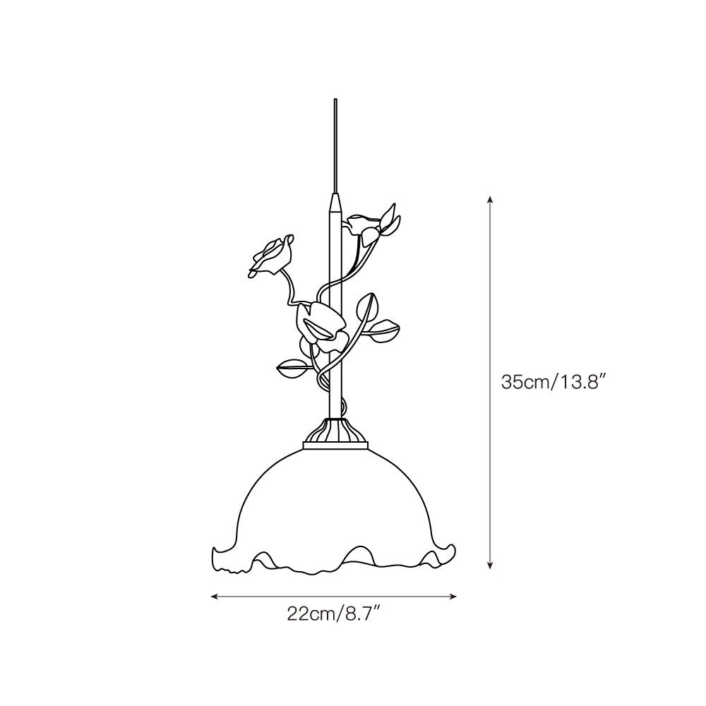 Lalique roze glazen hanglamp HL3227