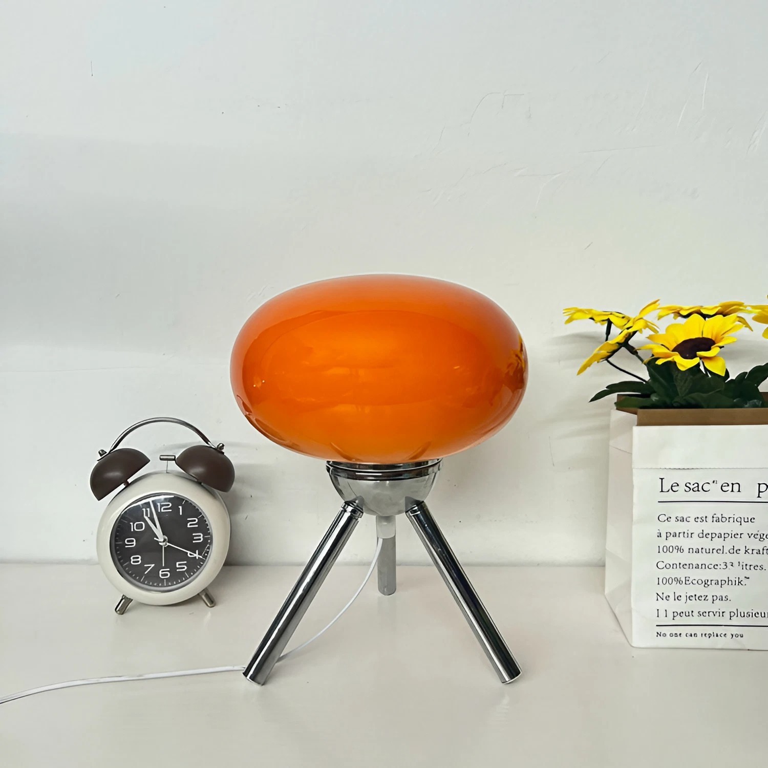 Lollipop moderne Bauhaus glazen driepoot tafellamp HL96