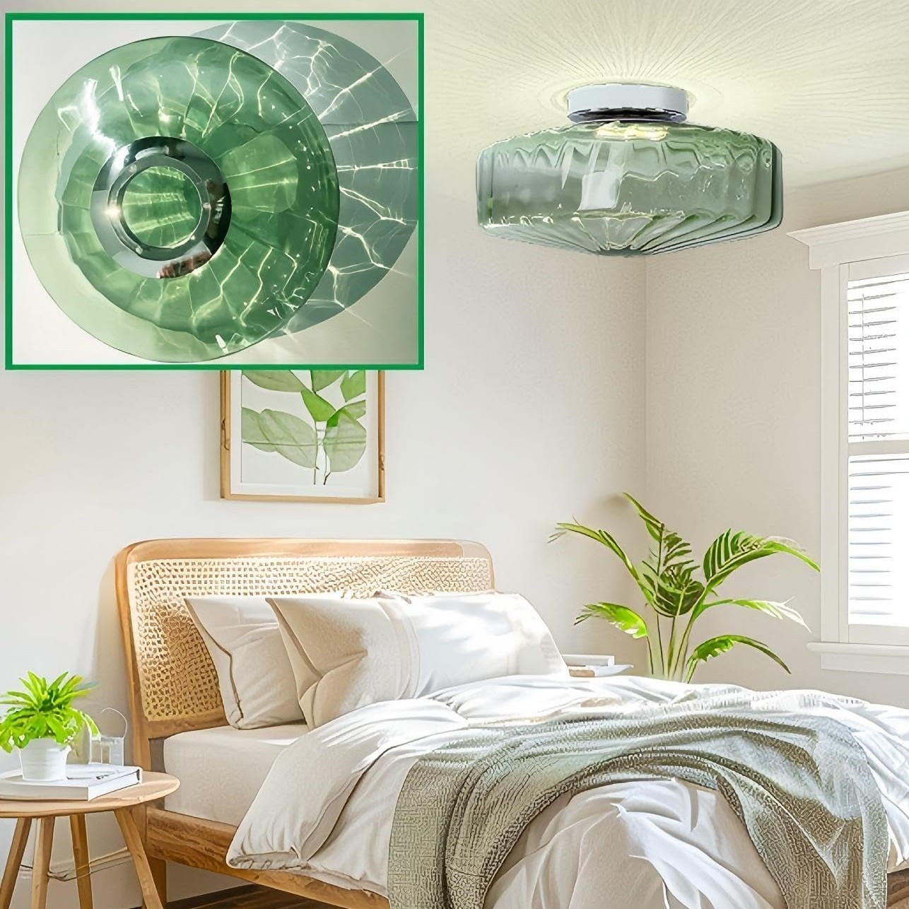 Remy Vintage Water Ripple Plafondlamp HL1011
