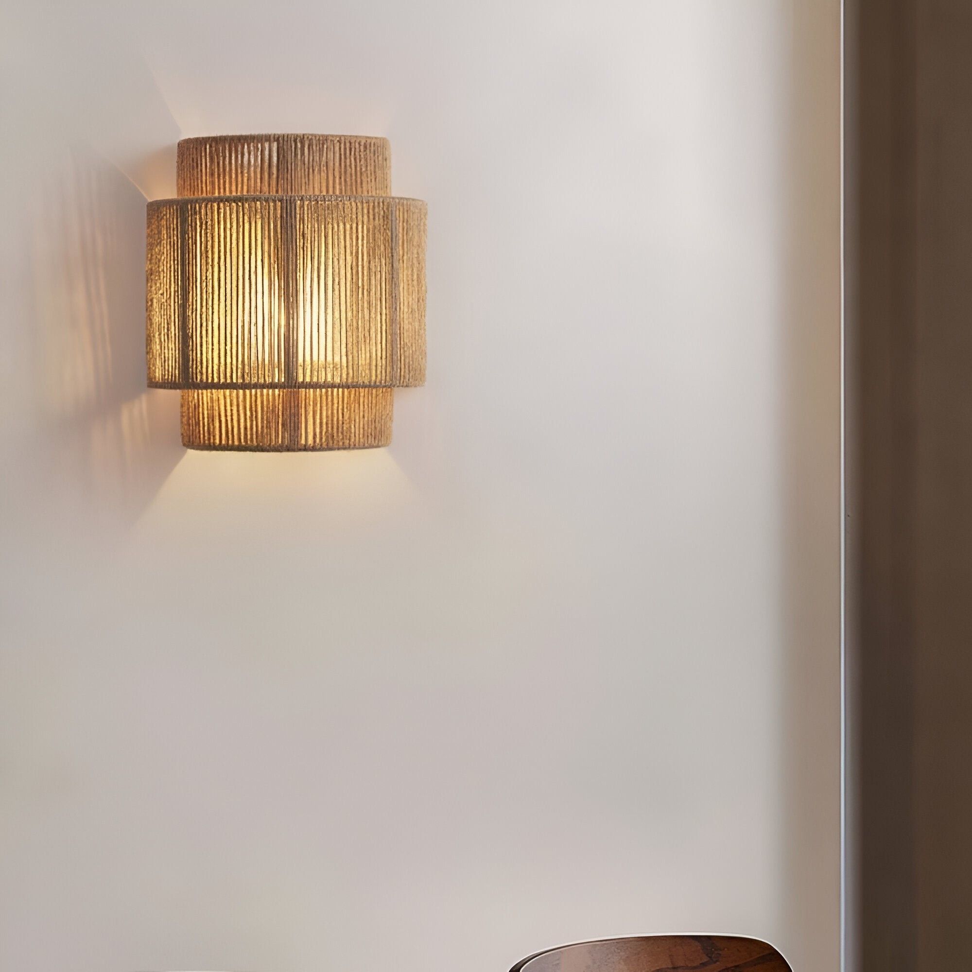 Boheemse vintage handgeweven LED-wandlamp HL3347