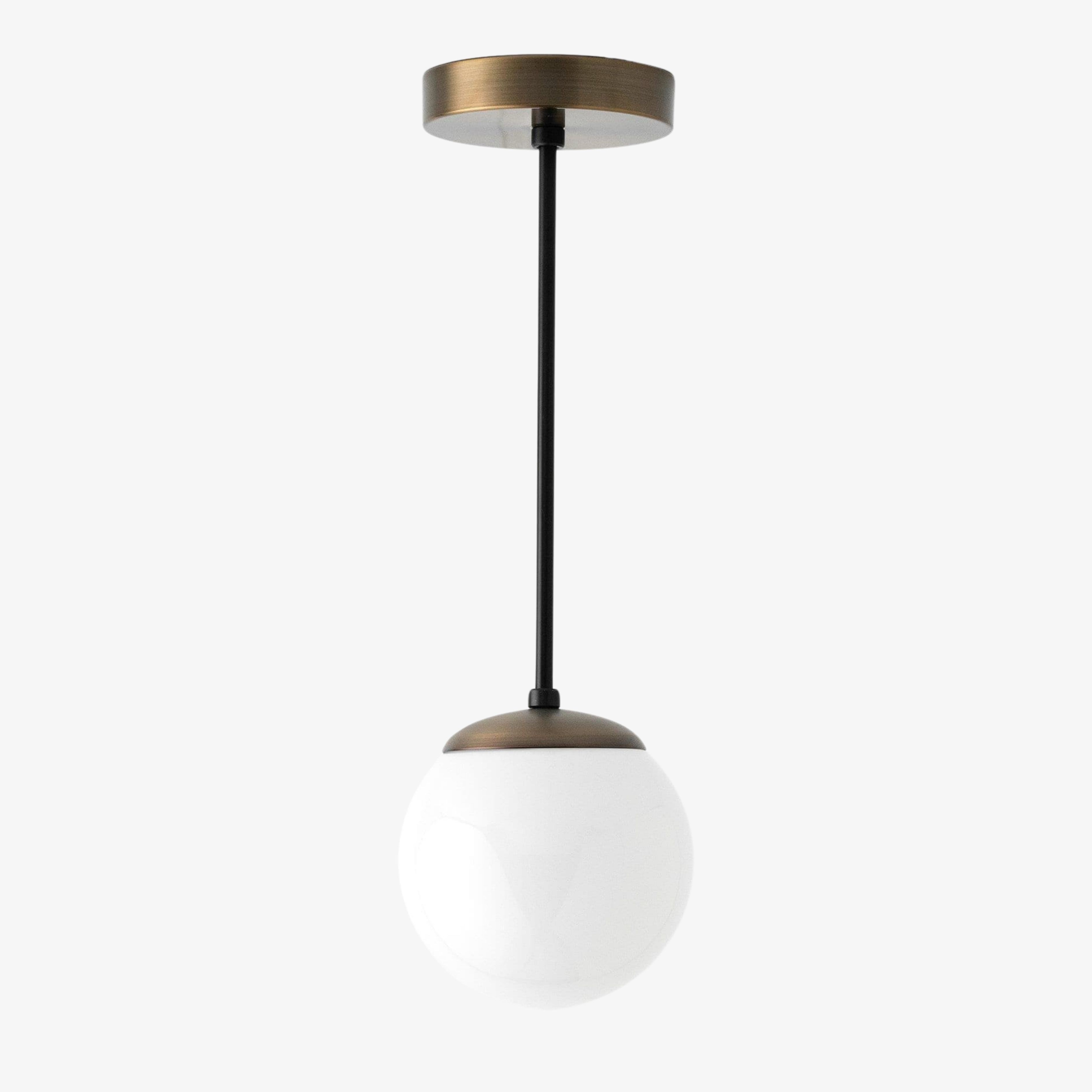 Glorica Glazen Witte Bolvormige Hanglamp - Mid-Century Modern Glazen Hanglamp HL1672