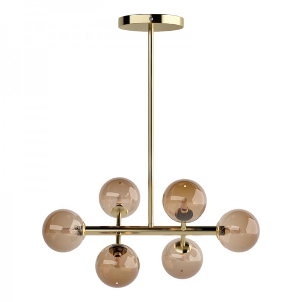 Moderne hanglamp met glazen bollen van metaal HL01