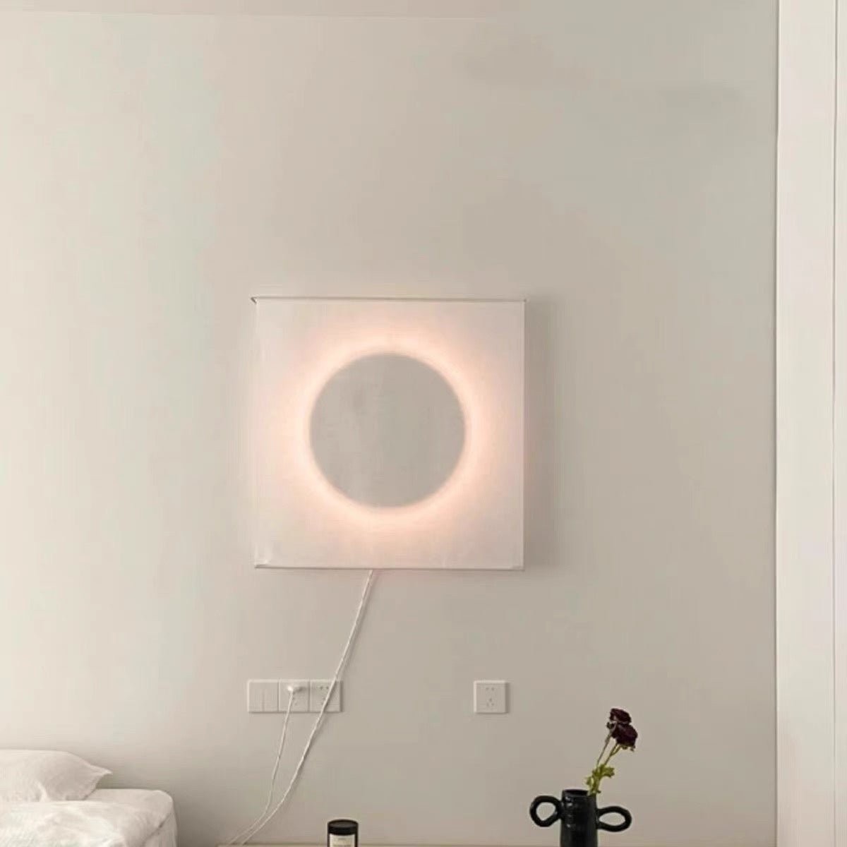 Moderne eenvoudige plug-in ronde wandlamp HL949