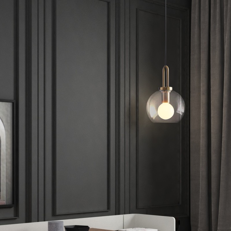 Moderne helder glas bollen fles Shade keuken hanger licht HL40