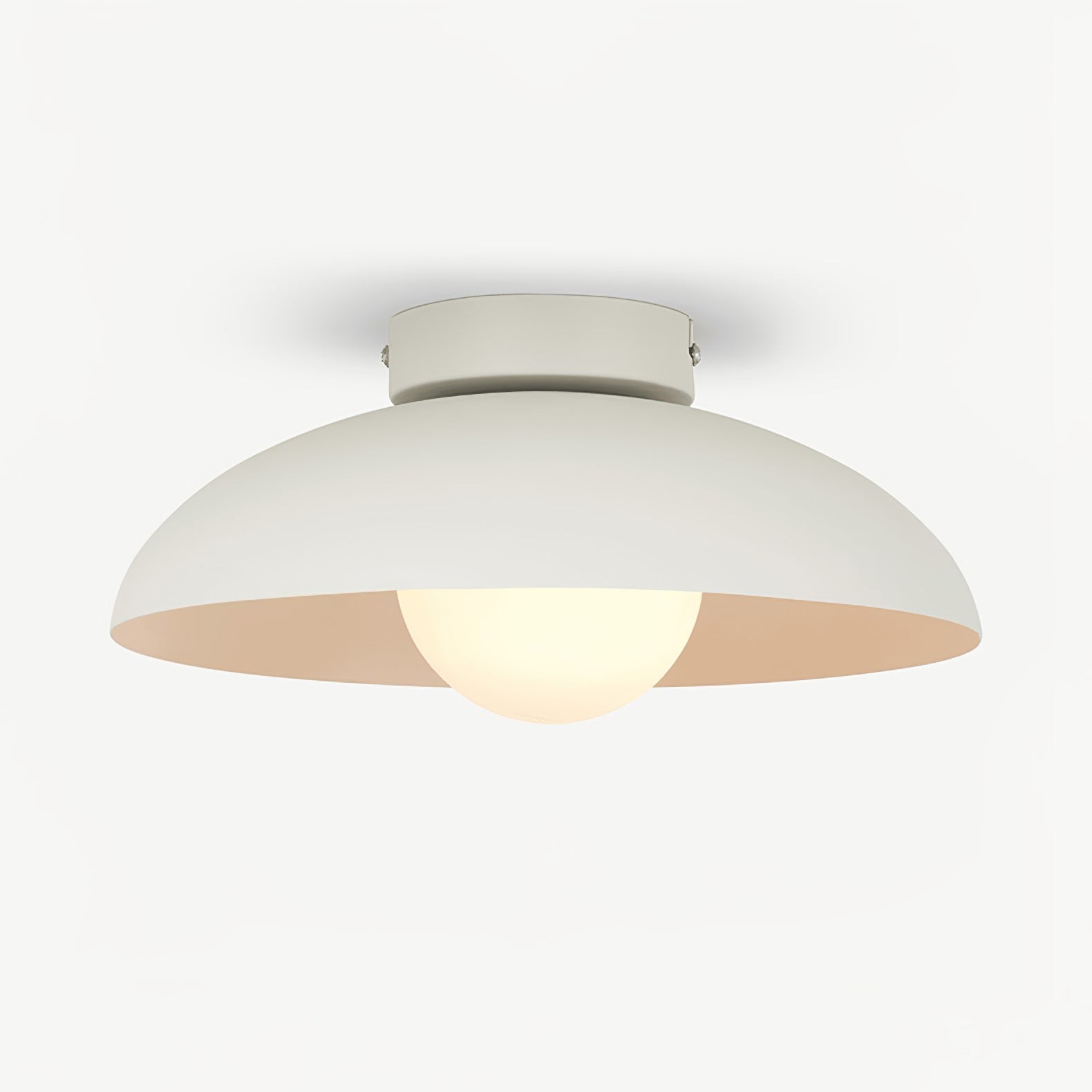 Matte zwarte glazen koepel plafondlamp HL543