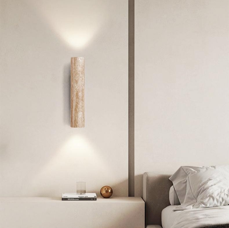 Japandi Tube Travertine Minimalistische Wandlamp HL1286