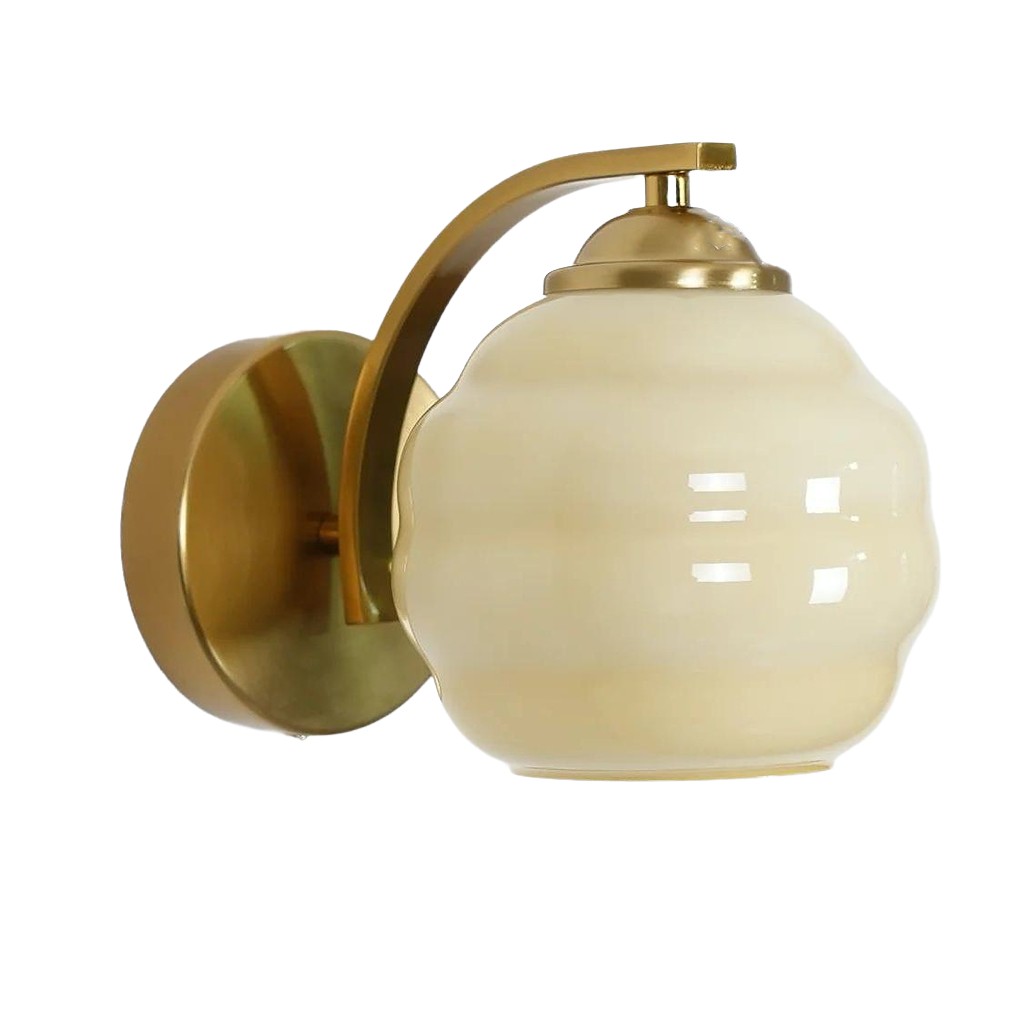 Vintage Glazen Bauhaus Art Deco Wandlamp HL282